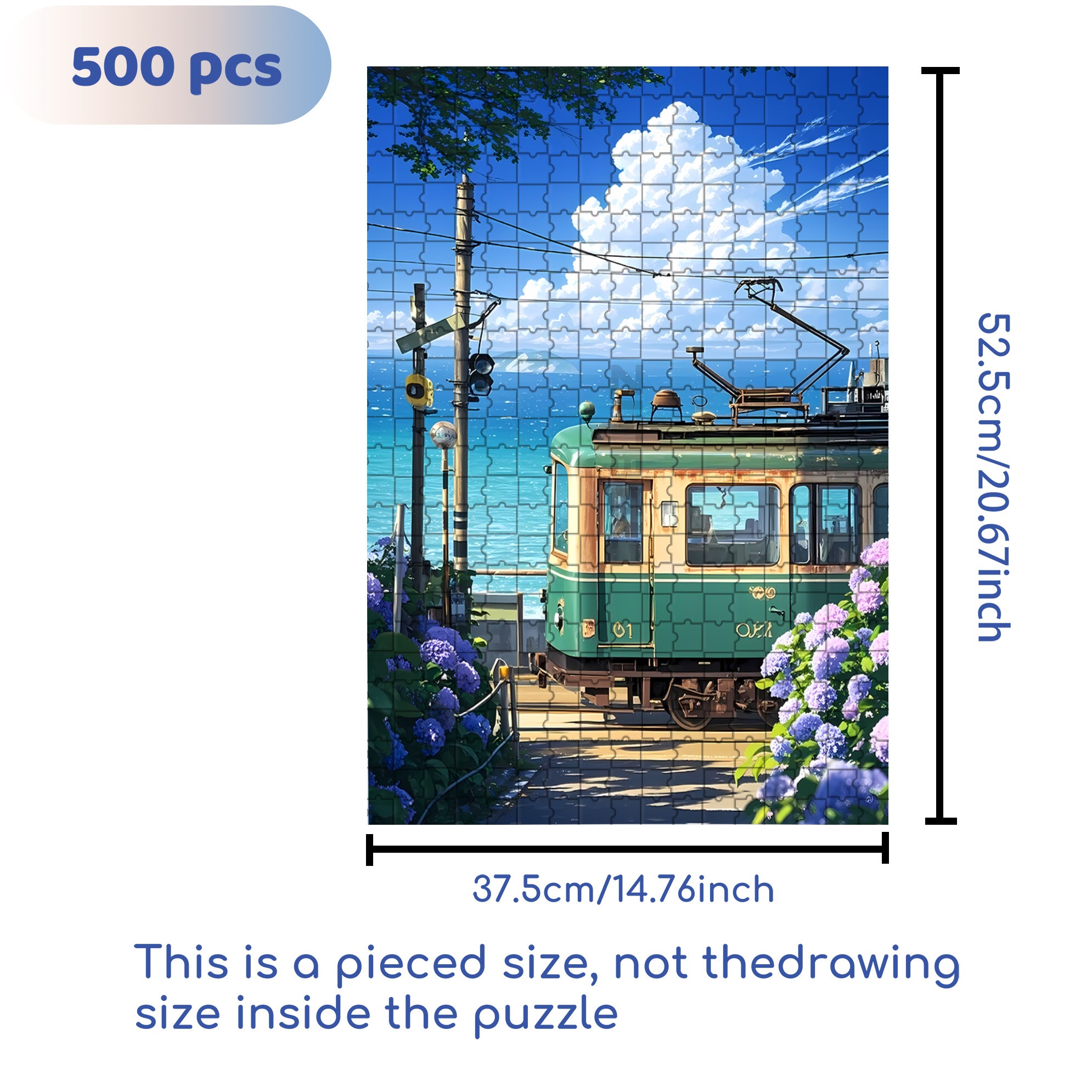 Summer Afternoon 500pcs/1000pcs Jigsaw Puzzle, Scratch-Resistant, Interactive Family Game & Brain-Boosting DIY Decor, Perfect for Halloween, Christmas & New Year Gifts, Family Puzzle Game