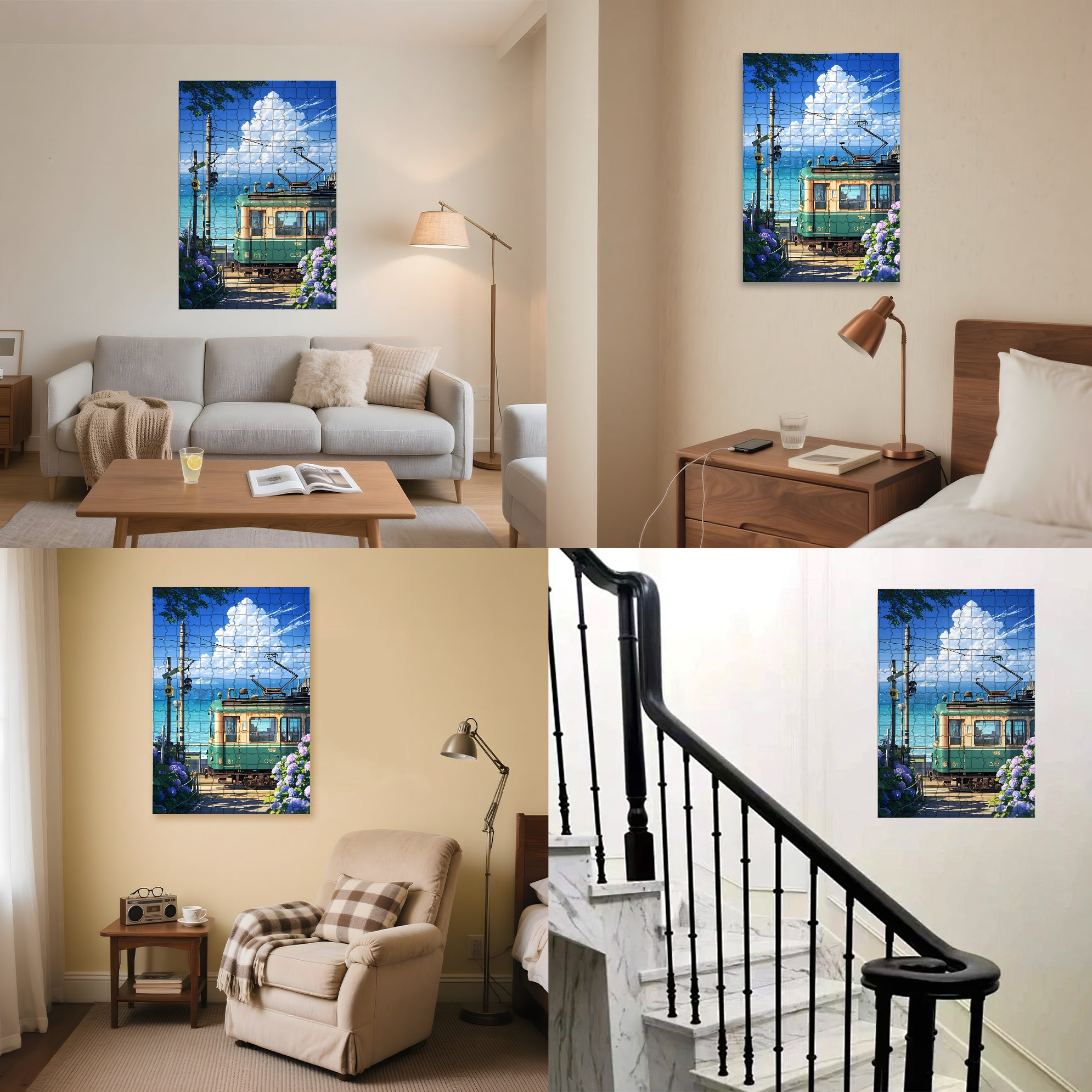 Summer Afternoon 500pcs/1000pcs Jigsaw Puzzle, Scratch-Resistant, Interactive Family Game & Brain-Boosting DIY Decor, Perfect for Halloween, Christmas & New Year Gifts, Family Puzzle Game