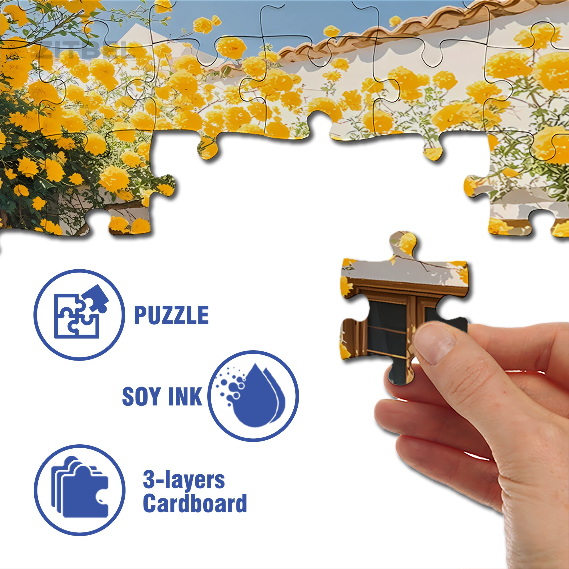 Summer Yard 500pcs/1000pcs Jigsaw Puzzle, Scratch-Resistant, Interactive Family Game & Brain-Boosting DIY Decor, Perfect for Halloween, Christmas & New Year Gifts, Family Puzzle Game