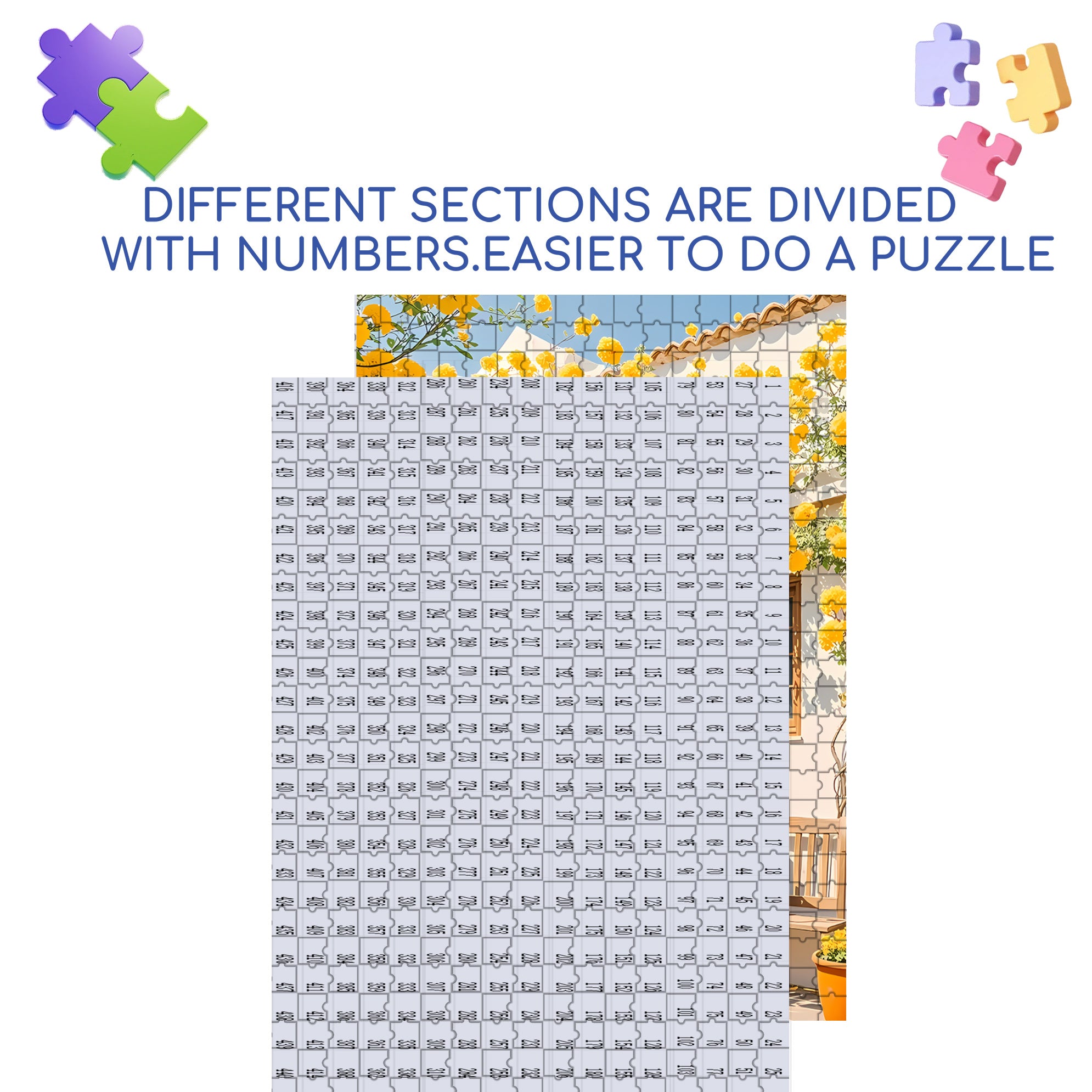 Summer Yard 500pcs/1000pcs Jigsaw Puzzle, Scratch-Resistant, Interactive Family Game & Brain-Boosting DIY Decor, Perfect for Halloween, Christmas & New Year Gifts, Family Puzzle Game