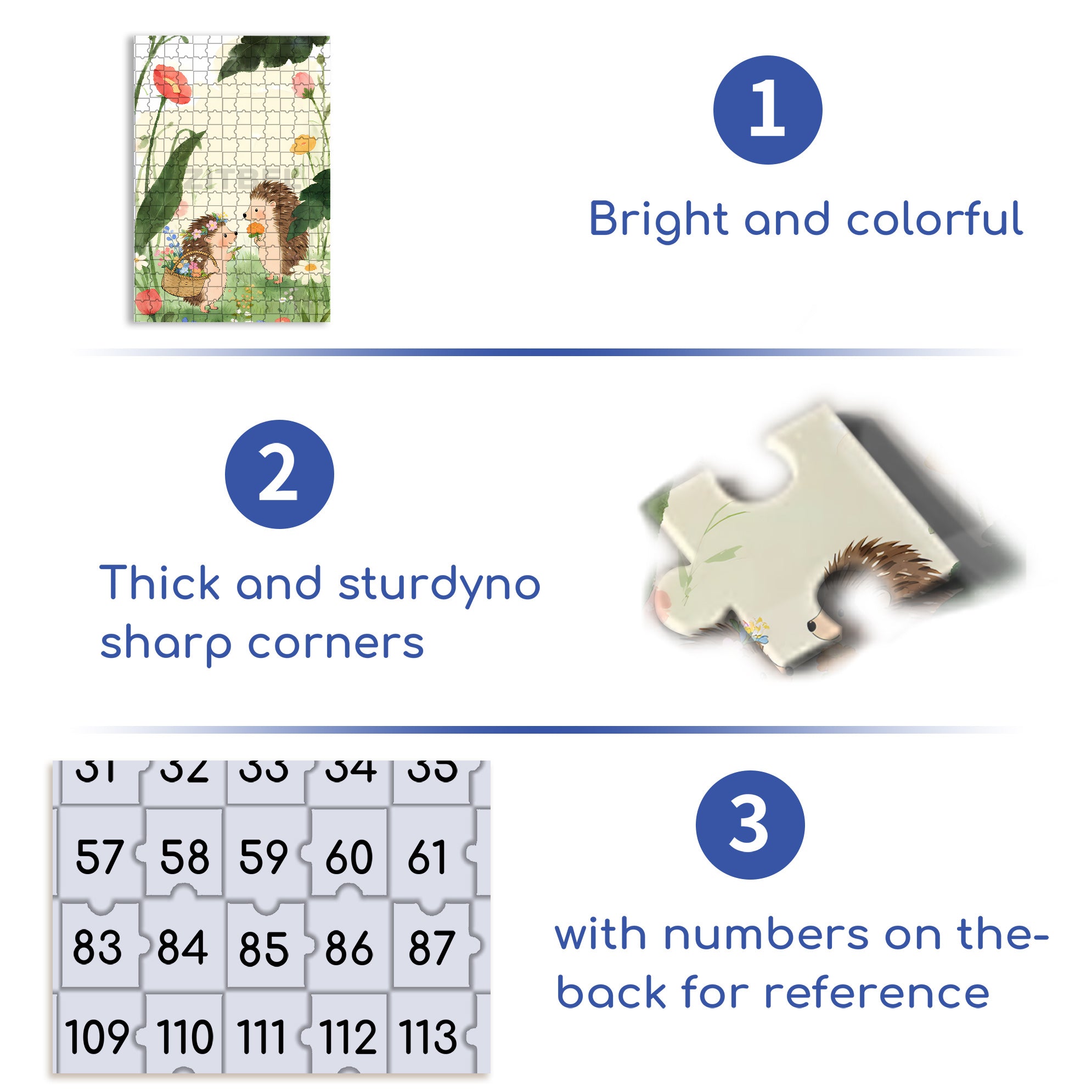 The Day Of  The Little Hedgehog 500pcs/1000pcs Jigsaw Puzzle, Scratch-Resistant, Interactive Family Game & Brain-Boosting DIY Decor, Perfect for Halloween, Christmas & New Year Gifts, Family Puzzle Game