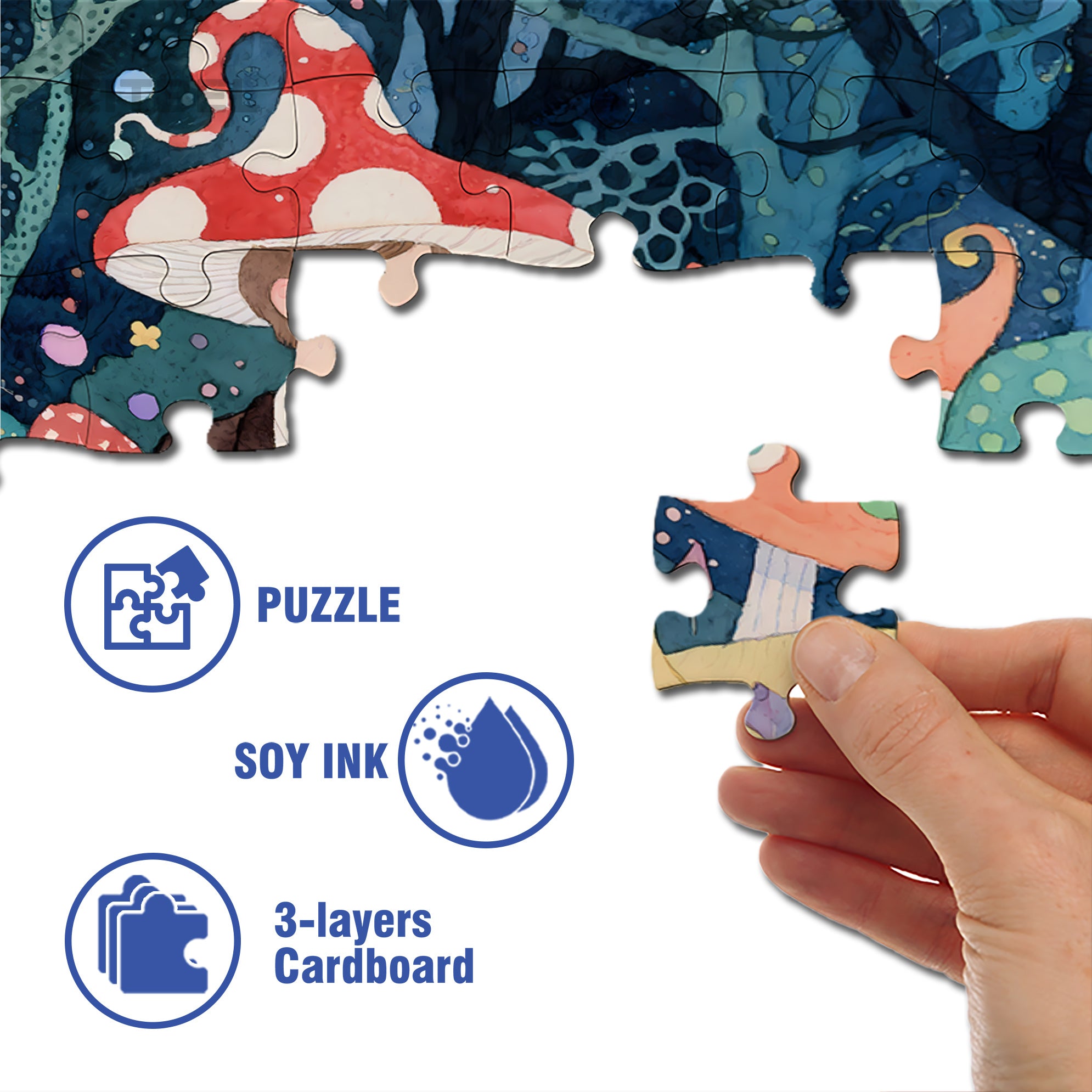 Wonderland 500pcs/1000pcs Jigsaw Puzzle, Scratch-Resistant, Interactive Family Game & Brain-Boosting DIY Decor, Perfect for Halloween, Christmas & New Year Gifts, Family Puzzle Game