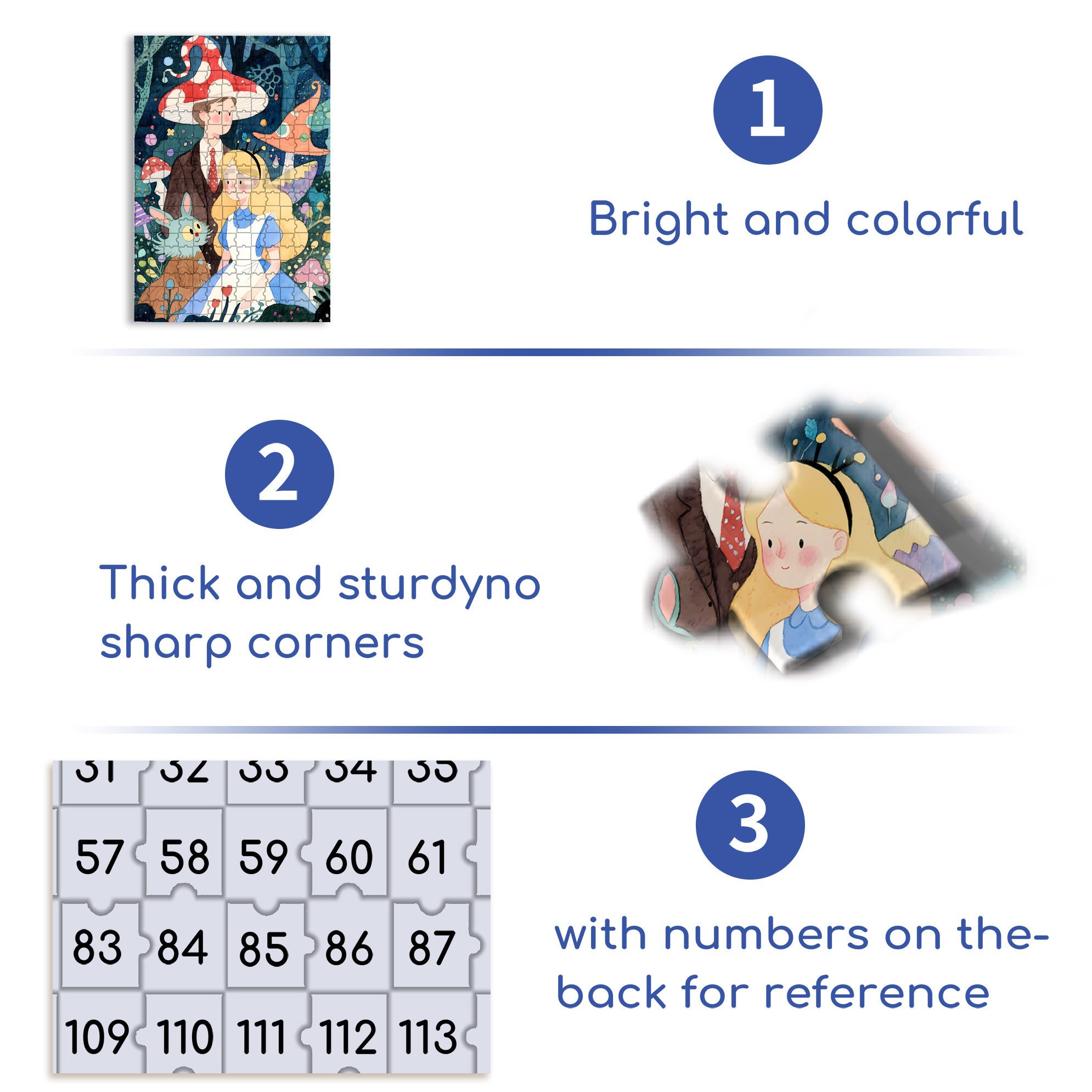Wonderland 500pcs/1000pcs Jigsaw Puzzle, Scratch-Resistant, Interactive Family Game & Brain-Boosting DIY Decor, Perfect for Halloween, Christmas & New Year Gifts, Family Puzzle Game