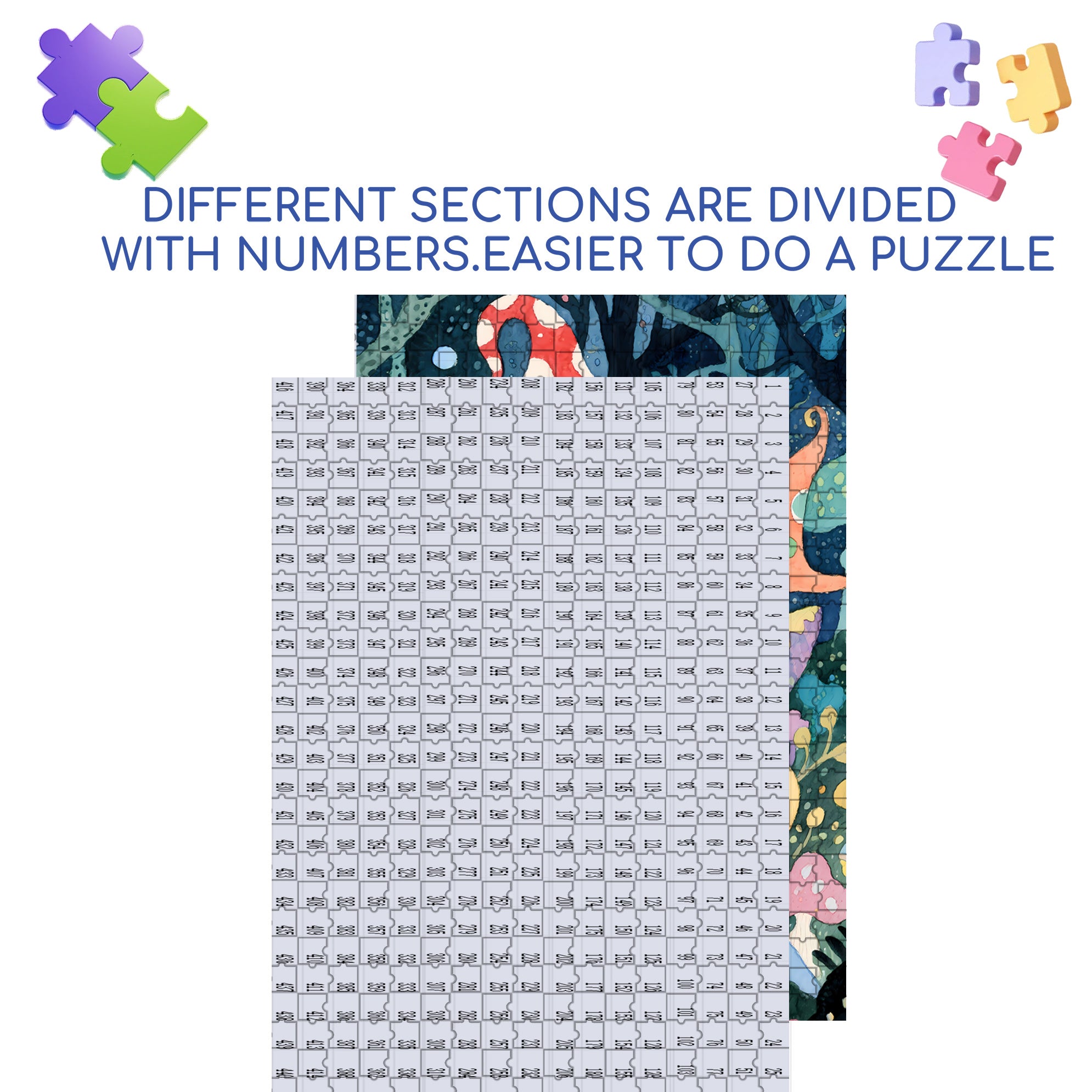 Wonderland 500pcs/1000pcs Jigsaw Puzzle, Scratch-Resistant, Interactive Family Game & Brain-Boosting DIY Decor, Perfect for Halloween, Christmas & New Year Gifts, Family Puzzle Game