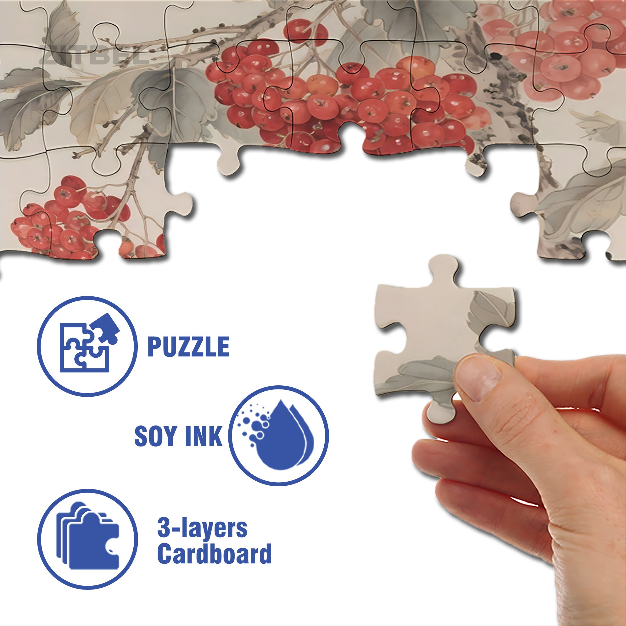 Wood Thrush 500pcs/1000pcs Jigsaw Puzzle, Scratch-Resistant, Interactive Family Game & Brain-Boosting DIY Decor, Perfect for Halloween, Christmas & New Year Gifts, Family Puzzle Game
