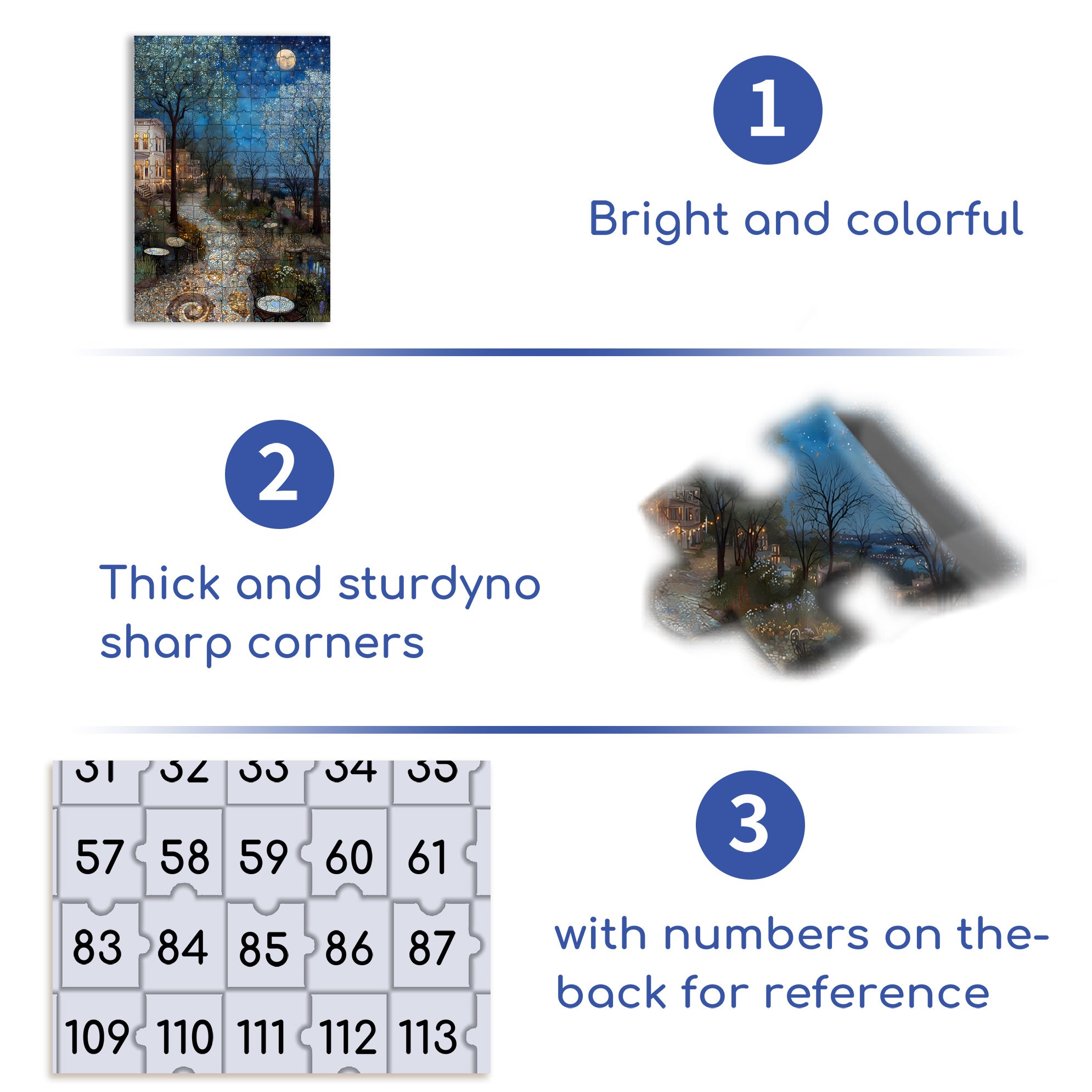 A Glommy Moonlit Night 500pcs/1000pcs Jigsaw Puzzle, Scratch-Resistant, Interactive Family Game & Brain-Boosting DIY Decor, Perfect for Halloween, Christmas & New Year Gifts, Family Puzzle Game