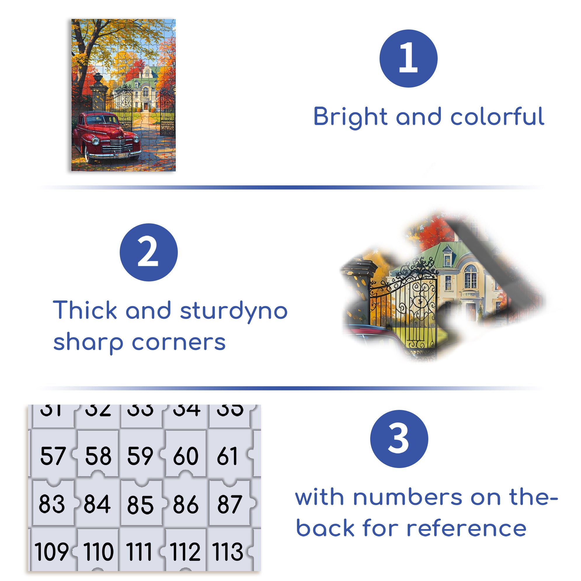 Antique Cars 500pcs/1000pcs Jigsaw Puzzle, Scratch-Resistant, Interactive Family Game & Brain-Boosting DIY Decor, Perfect for Halloween, Christmas & New Year Gifts, Family Puzzle Game