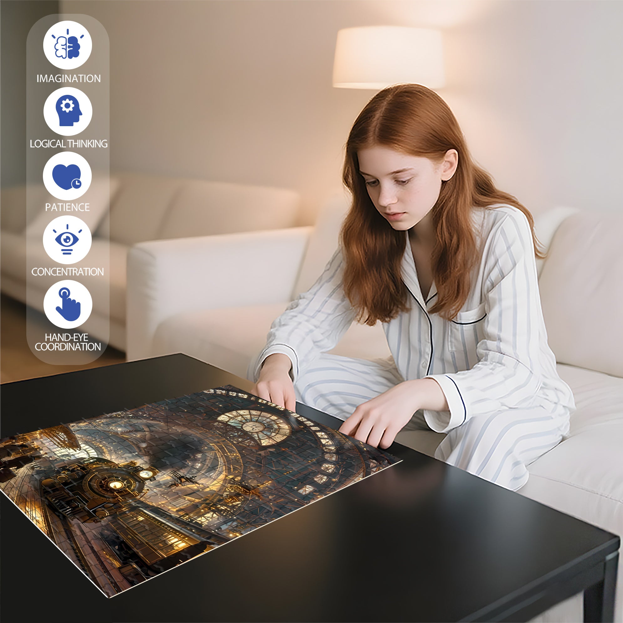 Arrival Of A Train 500pcs/1000pcs Jigsaw Puzzle, Scratch-Resistant, Interactive Family Game & Brain-Boosting DIY Decor, Perfect for Halloween, Christmas & New Year Gifts, Family Puzzle Game