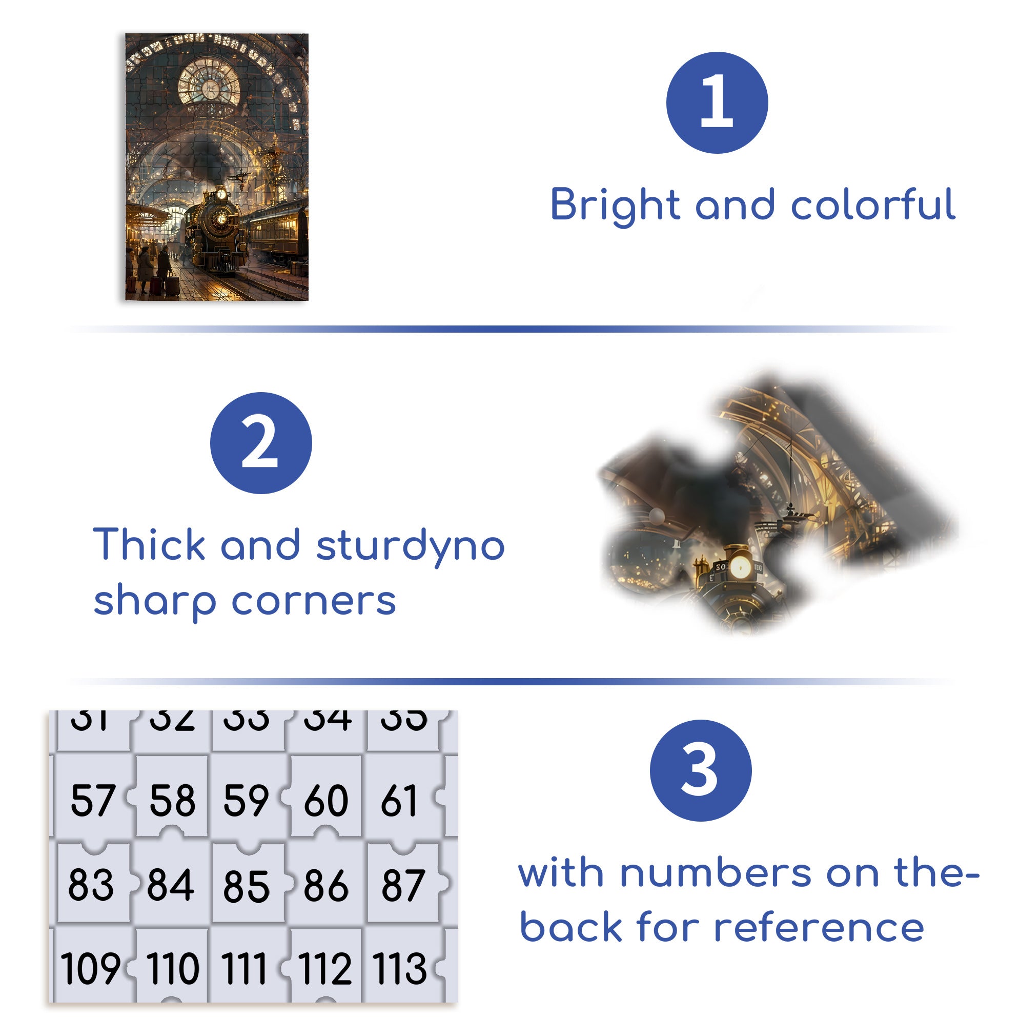 Arrival Of A Train 500pcs/1000pcs Jigsaw Puzzle, Scratch-Resistant, Interactive Family Game & Brain-Boosting DIY Decor, Perfect for Halloween, Christmas & New Year Gifts, Family Puzzle Game