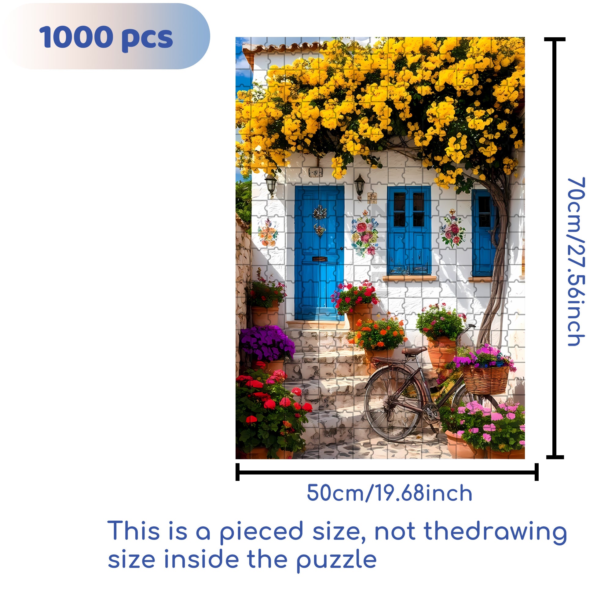 Beautiful Spring 500pcs/1000pcs Jigsaw Puzzle, Scratch-Resistant, Interactive Family Game & Brain-Boosting DIY Decor, Perfect for Halloween, Christmas & New Year Gifts, Family Puzzle Game
