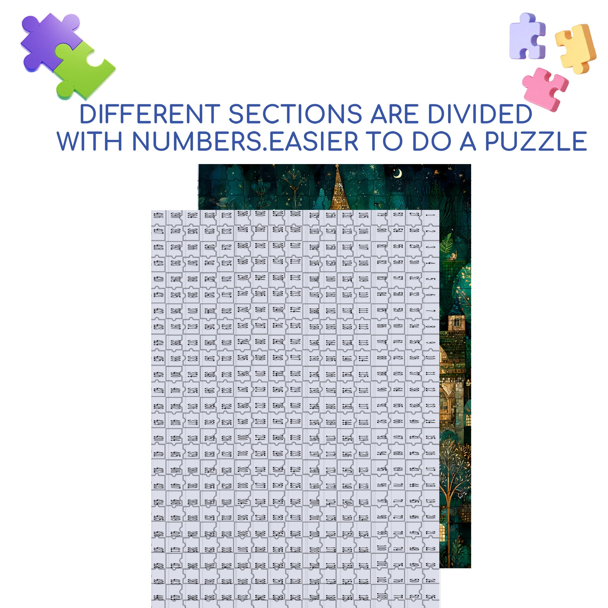 Bell Tower 500pcs/1000pcs Jigsaw Puzzle, Scratch-Resistant, Interactive Family Game & Brain-Boosting DIY Decor, Perfect for Halloween, Christmas & New Year Gifts, Family Puzzle Game