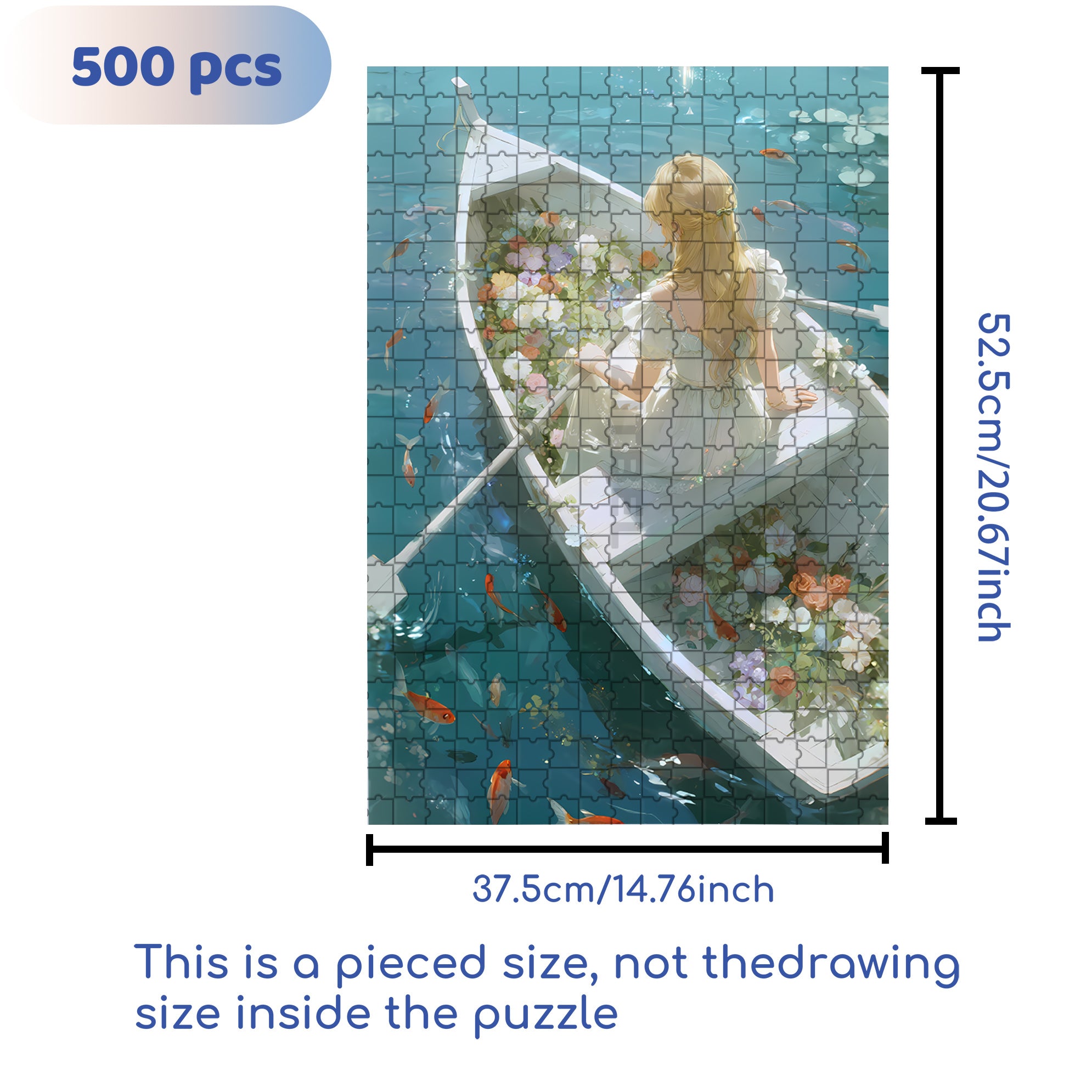 Boating 500pcs/1000pcs Jigsaw Puzzle, Scratch-Resistant, Interactive Family Game & Brain-Boosting DIY Decor, Perfect for Halloween, Christmas & New Year Gifts, Family Puzzle Game