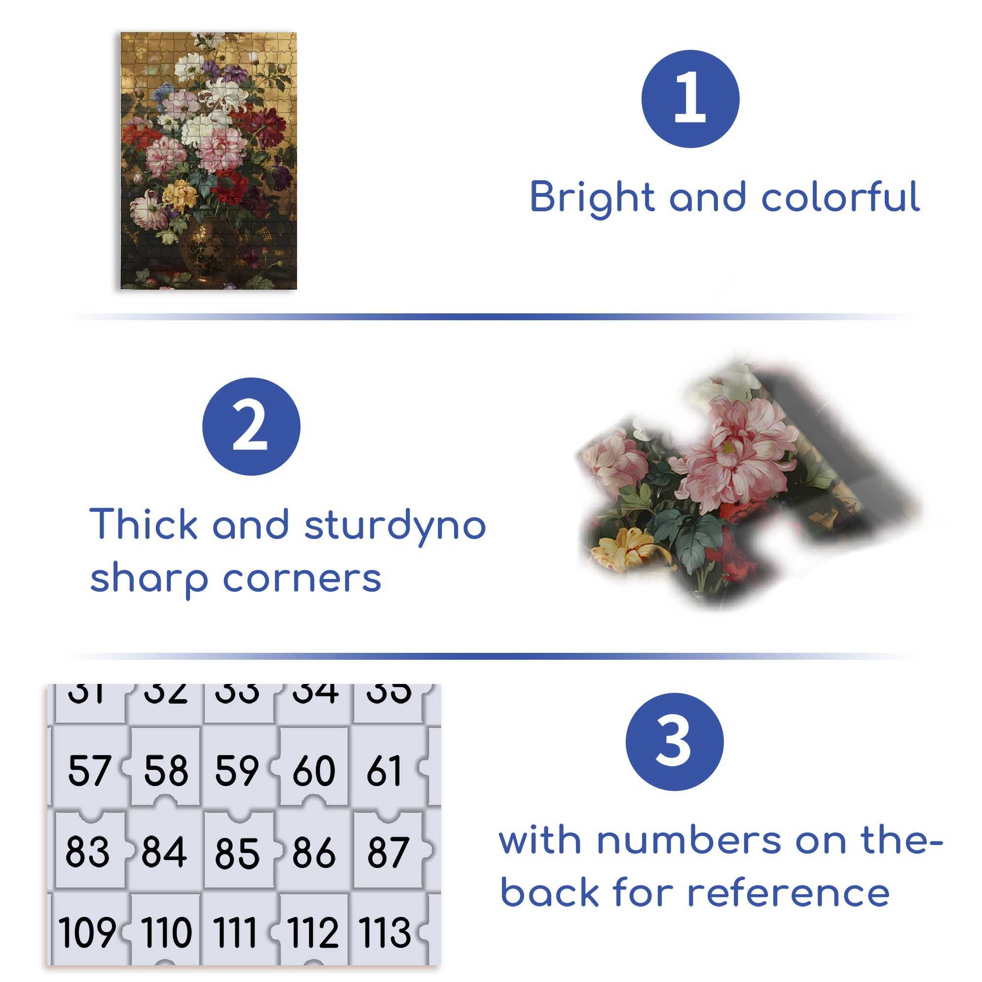 Chrysanthemum 500pcs/1000pcs Jigsaw Puzzle, Scratch-Resistant, Interactive Family Game & Brain-Boosting DIY Decor, Perfect for Halloween, Christmas & New Year Gifts, Family Puzzle Game