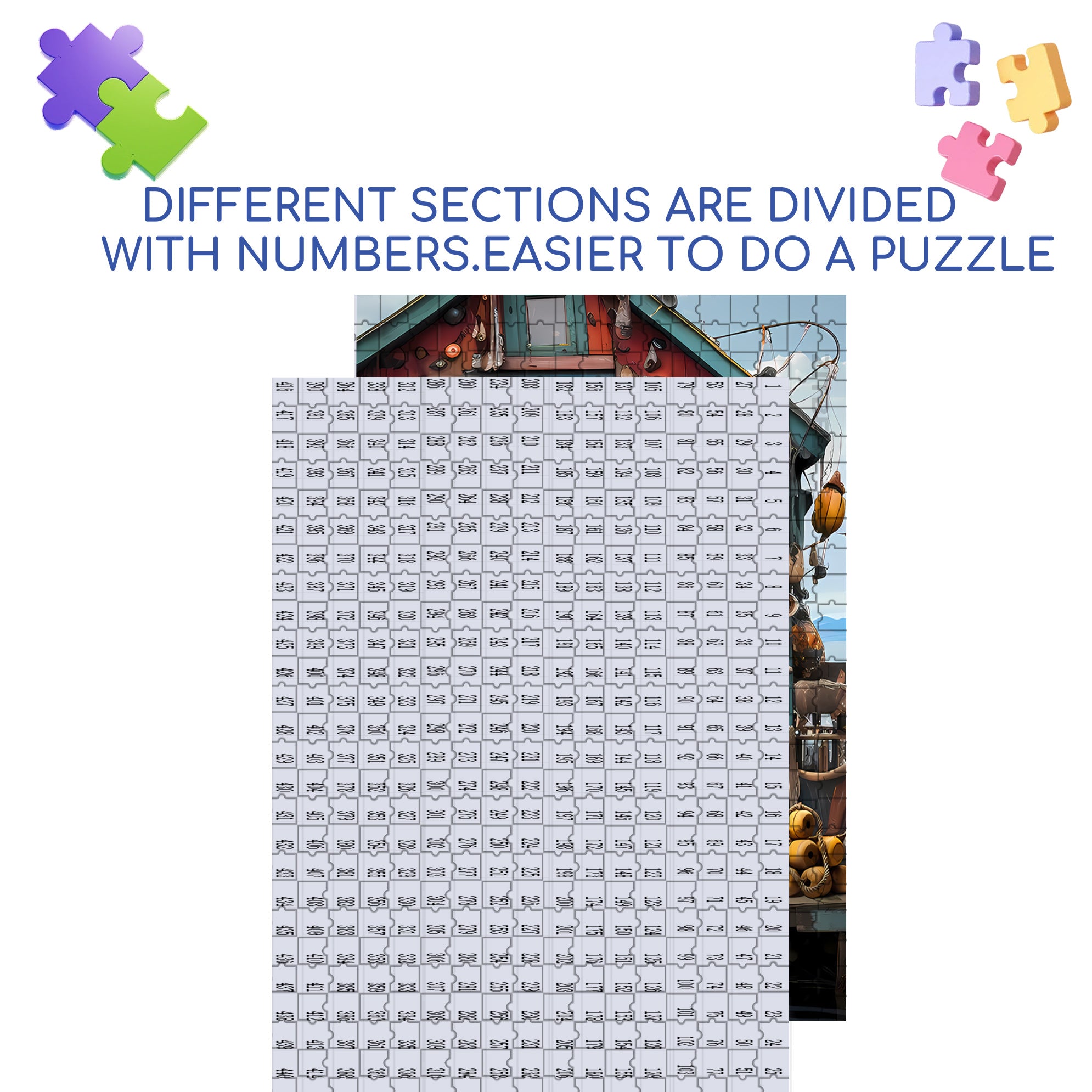 Coastal Bait Shop 500pcs/1000pcs Jigsaw Puzzle, Scratch-Resistant, Interactive Family Game & Brain-Boosting DIY Decor, Perfect for Halloween, Christmas & New Year Gifts, Family Puzzle Game