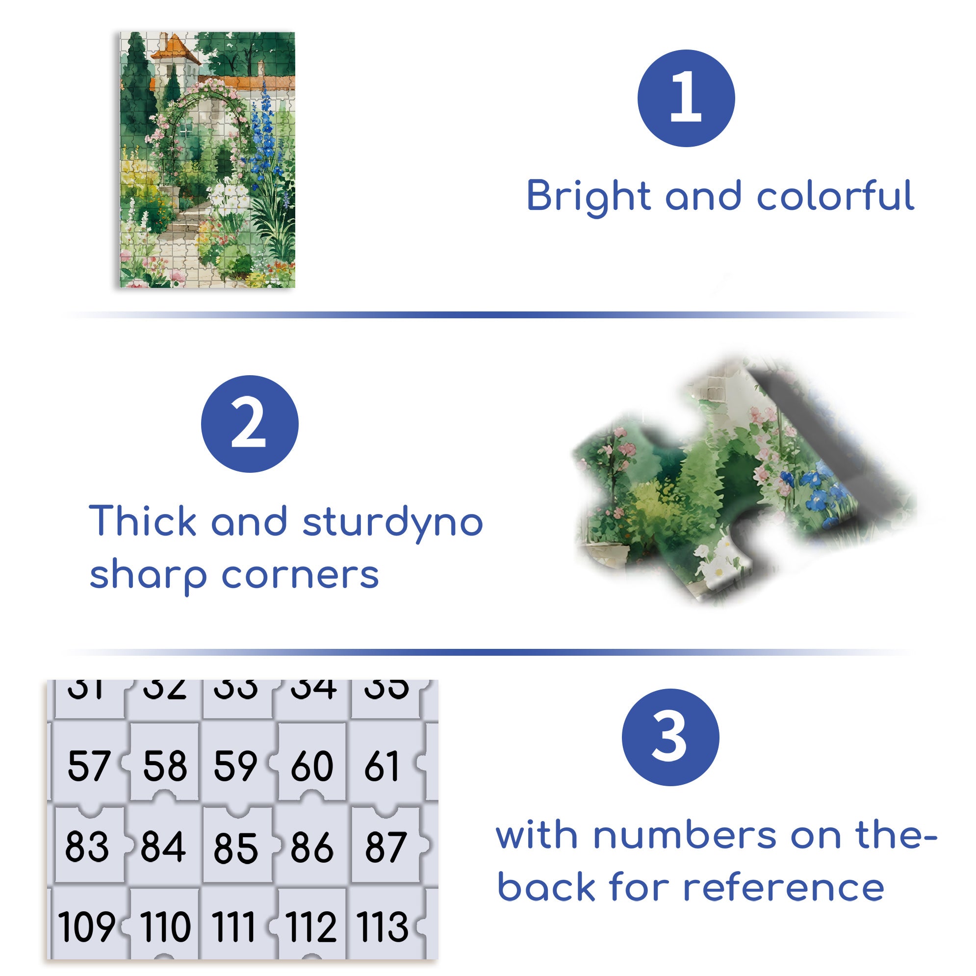 Colorful Flowers 500pcs/1000pcs Jigsaw Puzzle, Scratch-Resistant, Interactive Family Game & Brain-Boosting DIY Decor, Perfect for Halloween, Christmas & New Year Gifts, Family Puzzle Game