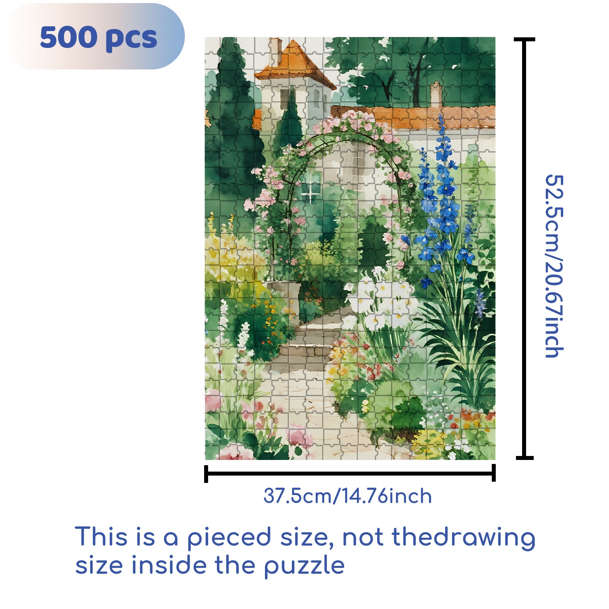 Colorful Flowers 500pcs/1000pcs Jigsaw Puzzle, Scratch-Resistant, Interactive Family Game & Brain-Boosting DIY Decor, Perfect for Halloween, Christmas & New Year Gifts, Family Puzzle Game