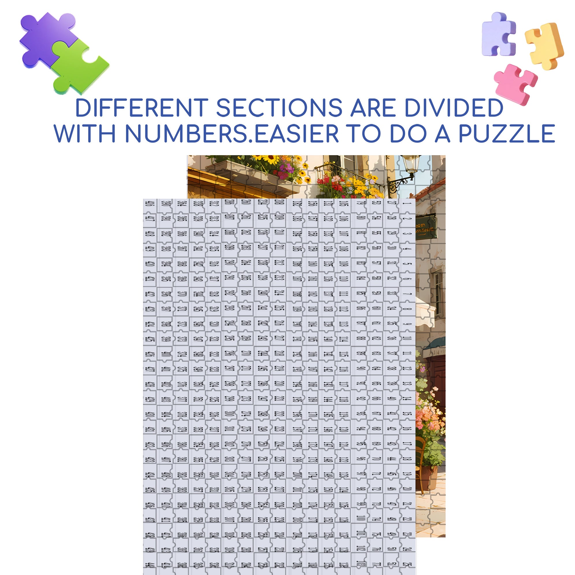 Corner Bakery 500pcs/1000pcs Jigsaw Puzzle, Scratch-Resistant, Interactive Family Game & Brain-Boosting DIY Decor, Perfect for Halloween, Christmas & New Year Gifts, Family Puzzle Game
