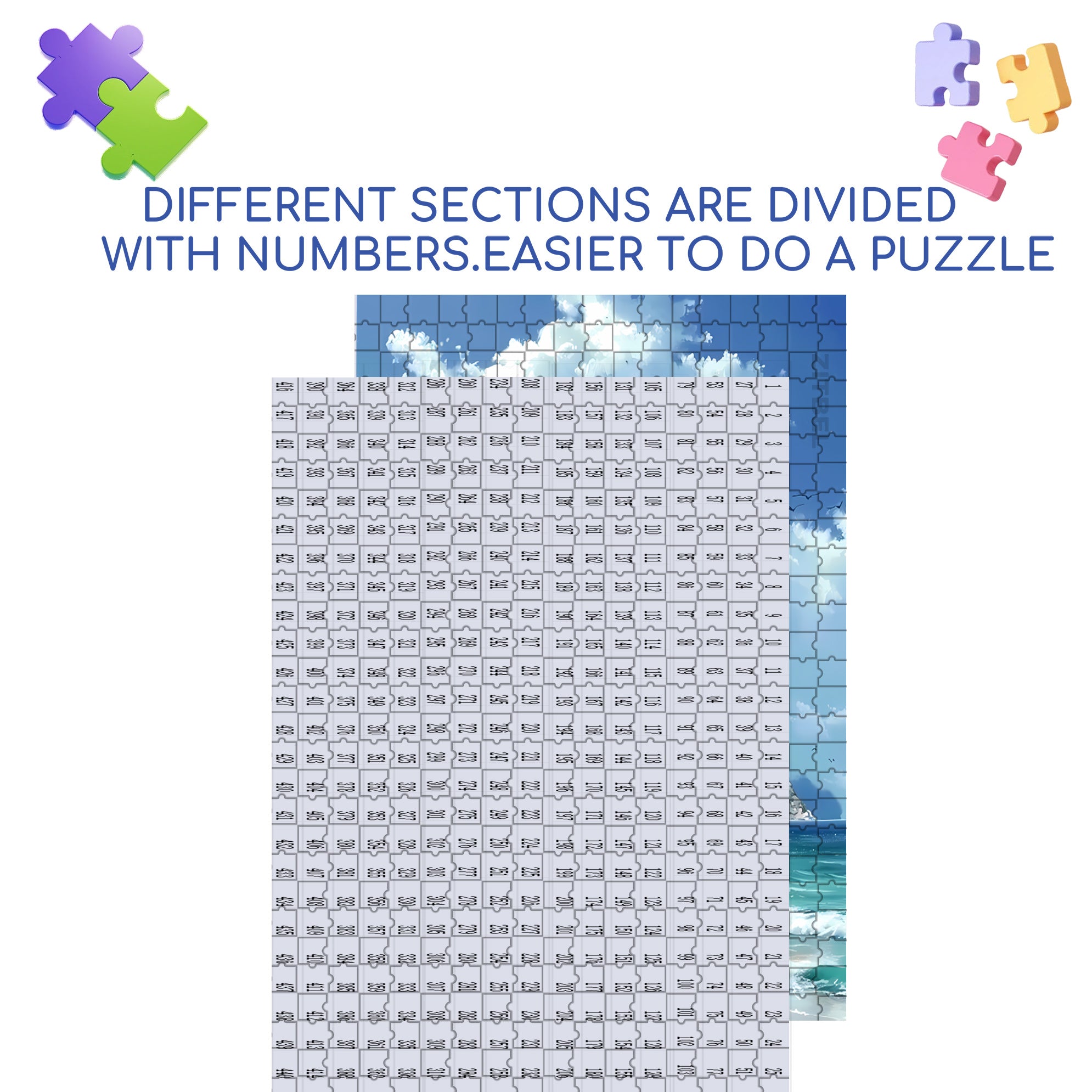 Counted Cross 500pcs/1000pcs Jigsaw Puzzle, Scratch-Resistant, Interactive Family Game & Brain-Boosting DIY Decor, Perfect for Halloween, Christmas & New Year Gifts, Family Puzzle Game