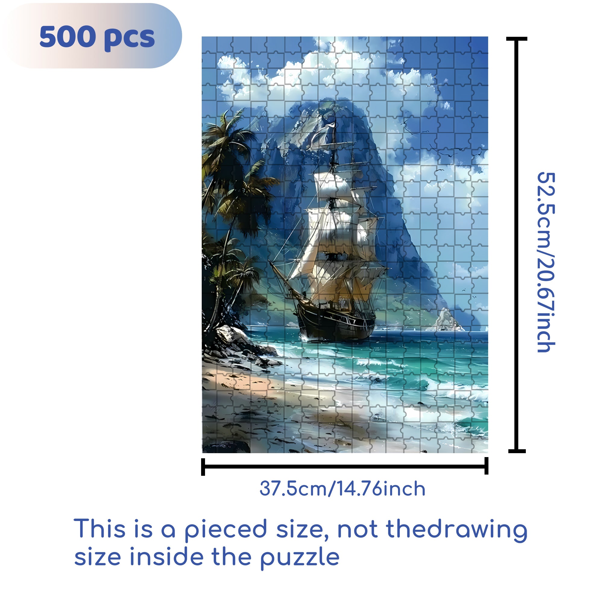 Counted Cross 500pcs/1000pcs Jigsaw Puzzle, Scratch-Resistant, Interactive Family Game & Brain-Boosting DIY Decor, Perfect for Halloween, Christmas & New Year Gifts, Family Puzzle Game