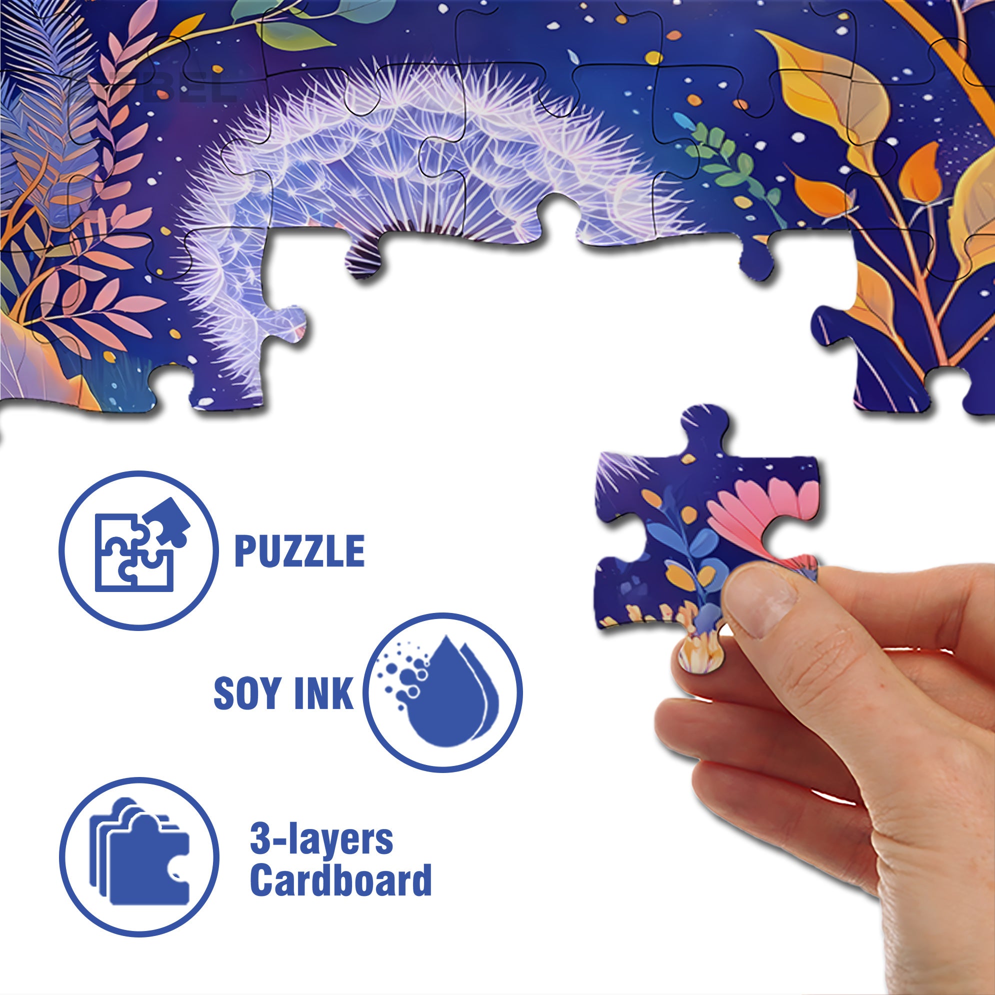 Dandelion's Promise 500pcs/1000pcs Jigsaw Puzzle, Scratch-Resistant, Interactive Family Game & Brain-Boosting DIY Decor, Perfect for Halloween, Christmas & New Year Gifts, Family Puzzle Game