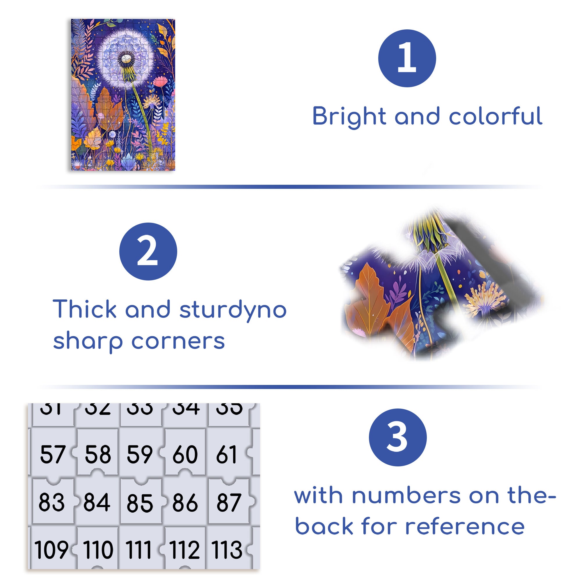 Dandelion's Promise 500pcs/1000pcs Jigsaw Puzzle, Scratch-Resistant, Interactive Family Game & Brain-Boosting DIY Decor, Perfect for Halloween, Christmas & New Year Gifts, Family Puzzle Game