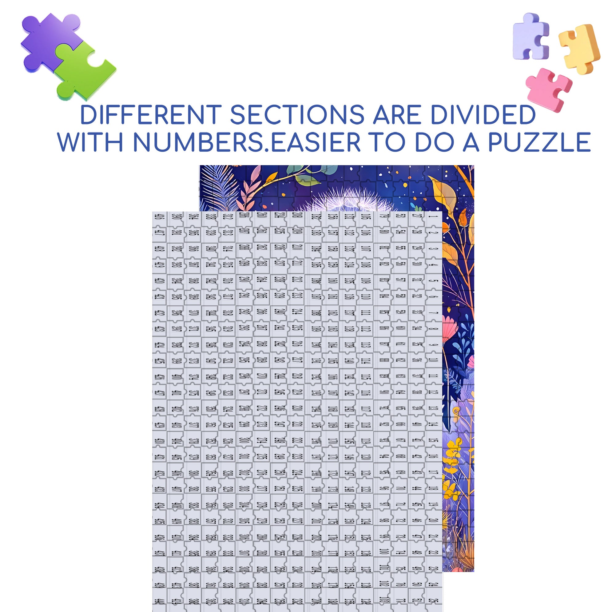 Dandelion's Promise 500pcs/1000pcs Jigsaw Puzzle, Scratch-Resistant, Interactive Family Game & Brain-Boosting DIY Decor, Perfect for Halloween, Christmas & New Year Gifts, Family Puzzle Game