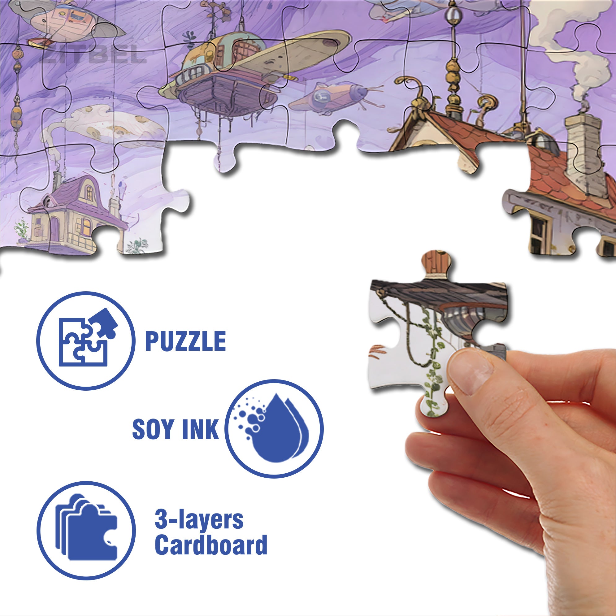 Dream 500pcs/1000pcs Jigsaw Puzzle, Scratch-Resistant, Interactive Family Game & Brain-Boosting DIY Decor, Perfect for Halloween, Christmas & New Year Gifts, Family Puzzle Game