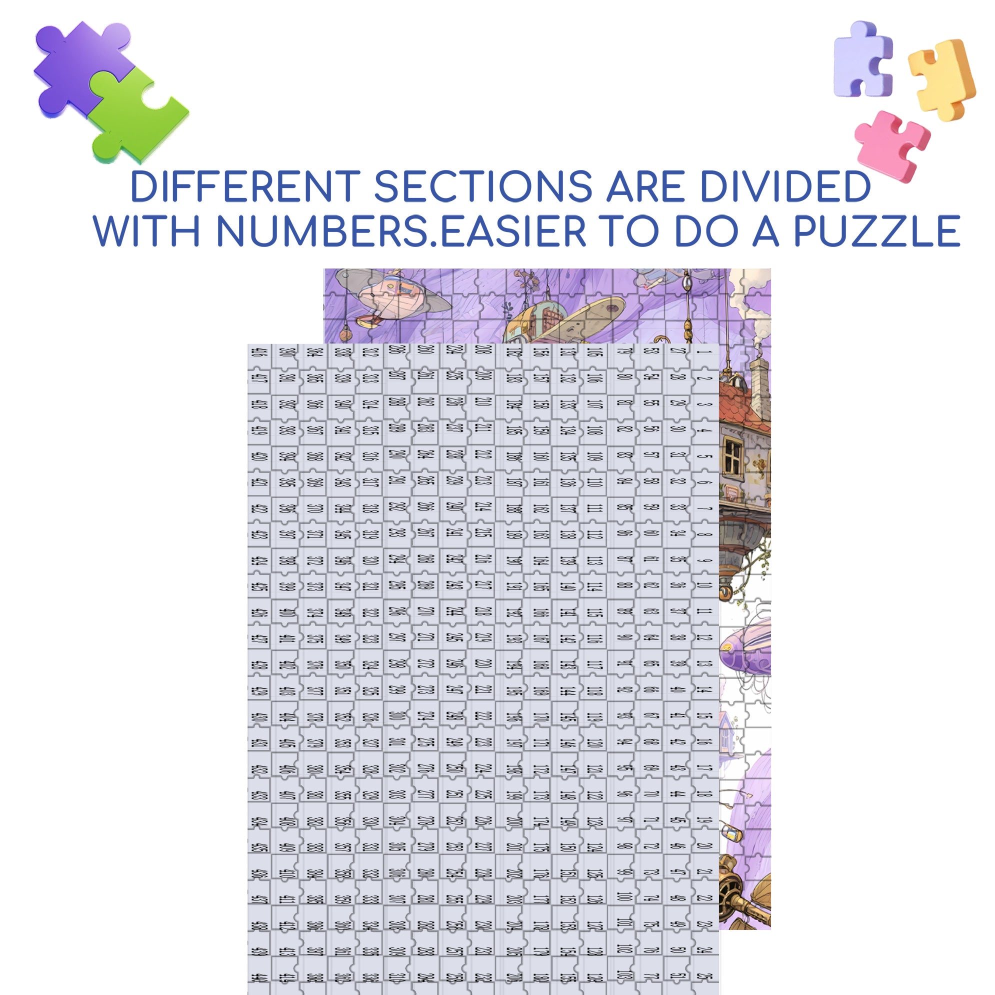 Dream 500pcs/1000pcs Jigsaw Puzzle, Scratch-Resistant, Interactive Family Game & Brain-Boosting DIY Decor, Perfect for Halloween, Christmas & New Year Gifts, Family Puzzle Game