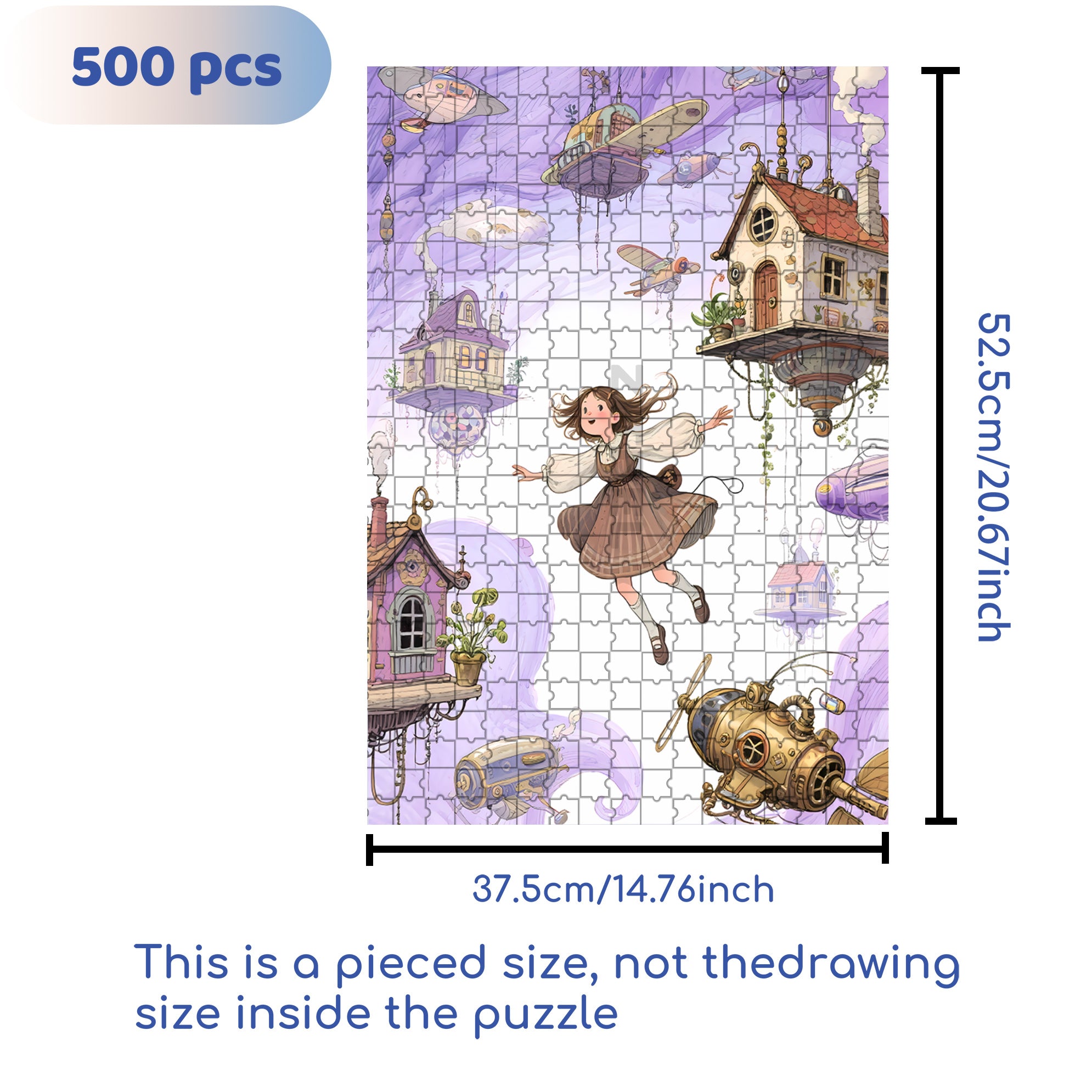 Dream 500pcs/1000pcs Jigsaw Puzzle, Scratch-Resistant, Interactive Family Game & Brain-Boosting DIY Decor, Perfect for Halloween, Christmas & New Year Gifts, Family Puzzle Game