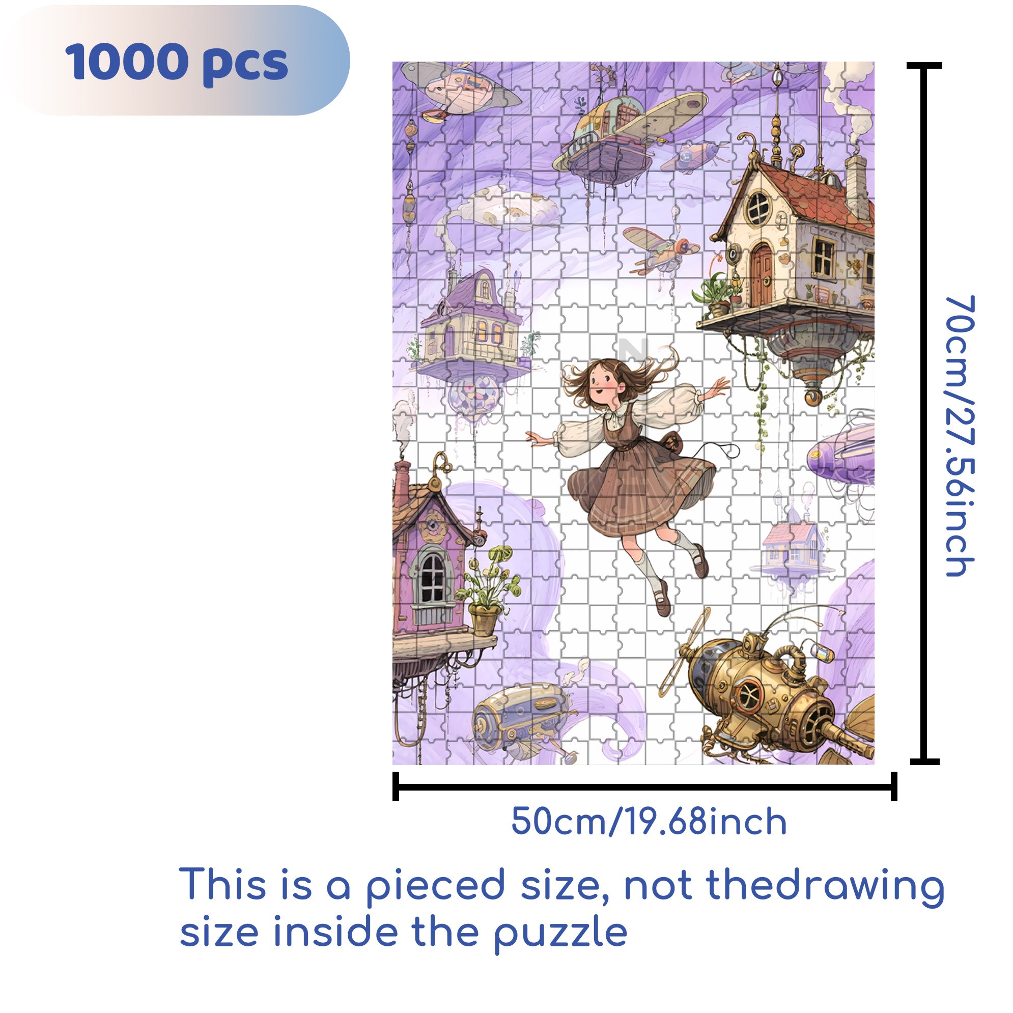 Dream 500pcs/1000pcs Jigsaw Puzzle, Scratch-Resistant, Interactive Family Game & Brain-Boosting DIY Decor, Perfect for Halloween, Christmas & New Year Gifts, Family Puzzle Game
