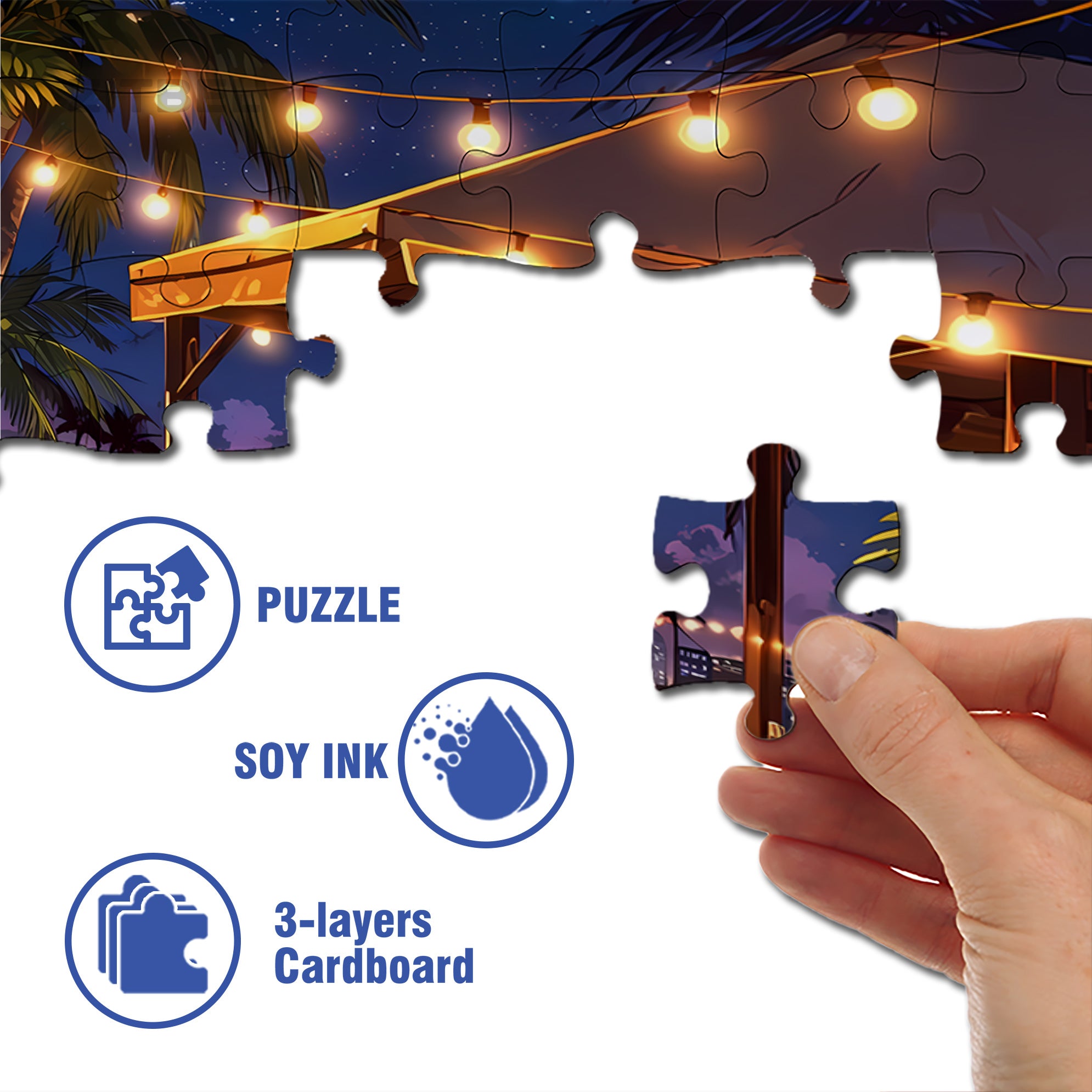 Drink Night Brasil 500pcs/1000pcs Jigsaw Puzzle, Scratch-Resistant, Interactive Family Game & Brain-Boosting DIY Decor, Perfect for Halloween, Christmas & New Year Gifts, Family Puzzle Game