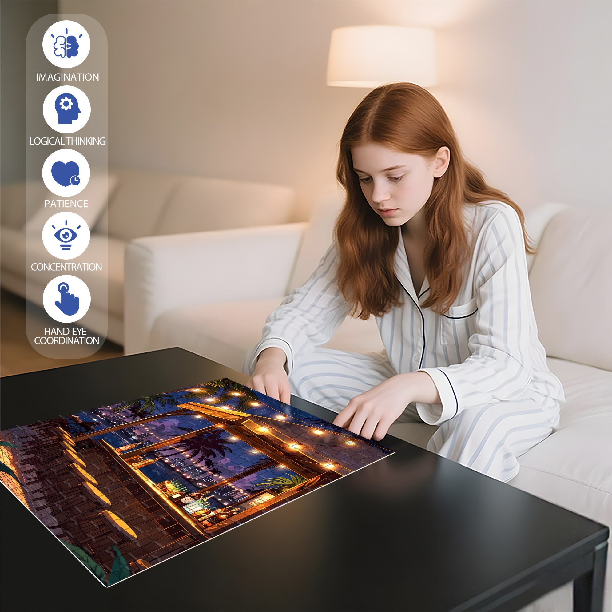 Drink Night Brasil 500pcs/1000pcs Jigsaw Puzzle, Scratch-Resistant, Interactive Family Game & Brain-Boosting DIY Decor, Perfect for Halloween, Christmas & New Year Gifts, Family Puzzle Game