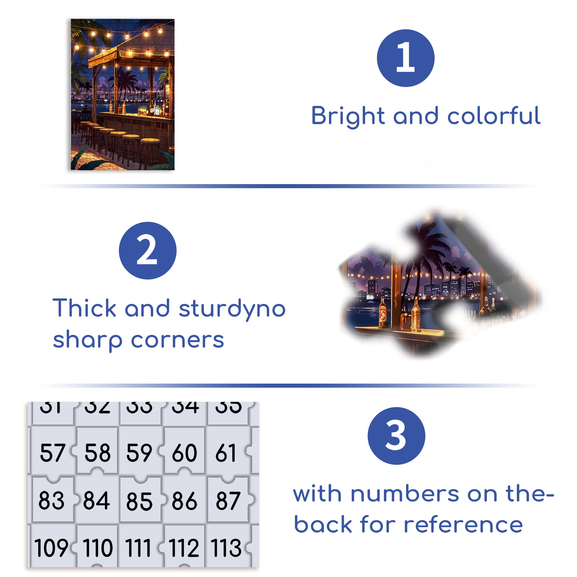 Drink Night Brasil 500pcs/1000pcs Jigsaw Puzzle, Scratch-Resistant, Interactive Family Game & Brain-Boosting DIY Decor, Perfect for Halloween, Christmas & New Year Gifts, Family Puzzle Game