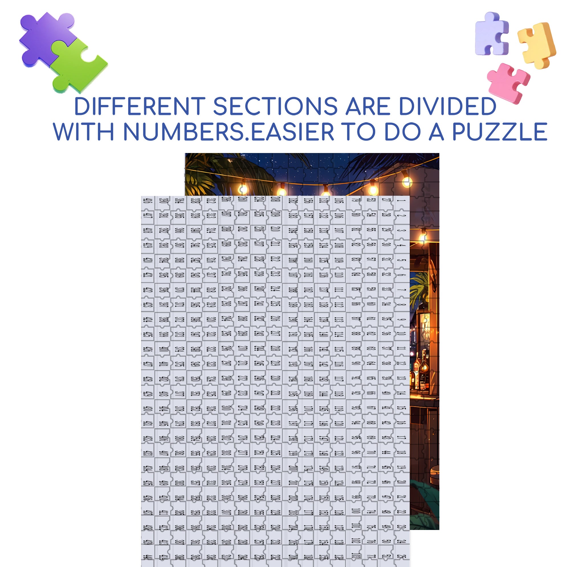 Drink Night Brasil 500pcs/1000pcs Jigsaw Puzzle, Scratch-Resistant, Interactive Family Game & Brain-Boosting DIY Decor, Perfect for Halloween, Christmas & New Year Gifts, Family Puzzle Game