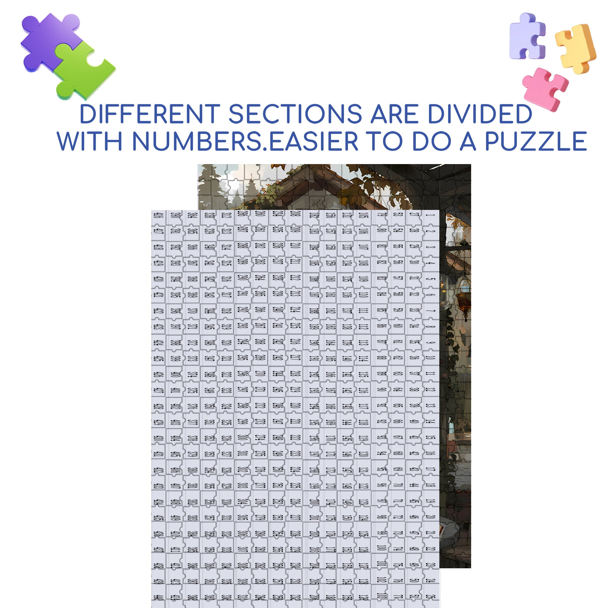Fallen Leaves 500pcs/1000pcs Jigsaw Puzzle, Scratch-Resistant, Interactive Family Game & Brain-Boosting DIY Decor, Perfect for Halloween, Christmas & New Year Gifts, Family Puzzle Game
