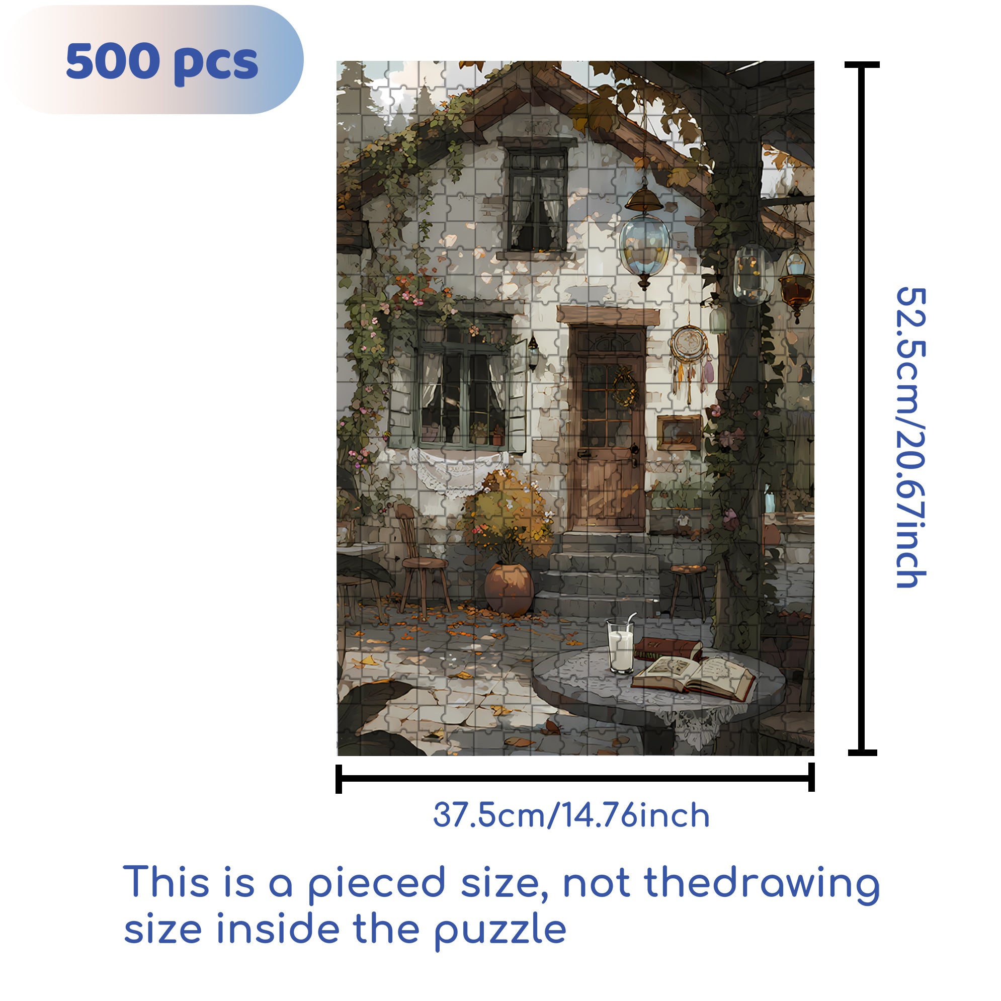 Fallen Leaves 500pcs/1000pcs Jigsaw Puzzle, Scratch-Resistant, Interactive Family Game & Brain-Boosting DIY Decor, Perfect for Halloween, Christmas & New Year Gifts, Family Puzzle Game
