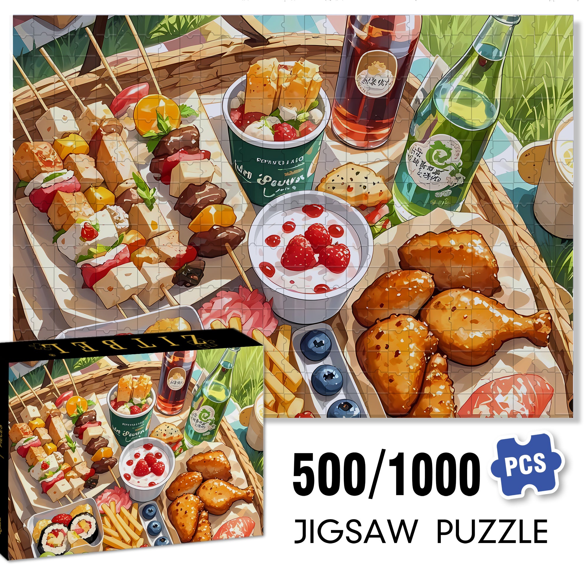Gathering 500pcs/1000pcs Jigsaw Puzzle, Scratch-Resistant, Interactive Family Game & Brain-Boosting DIY Decor, Perfect for Halloween, Christmas & New Year Gifts, Family Puzzle Game