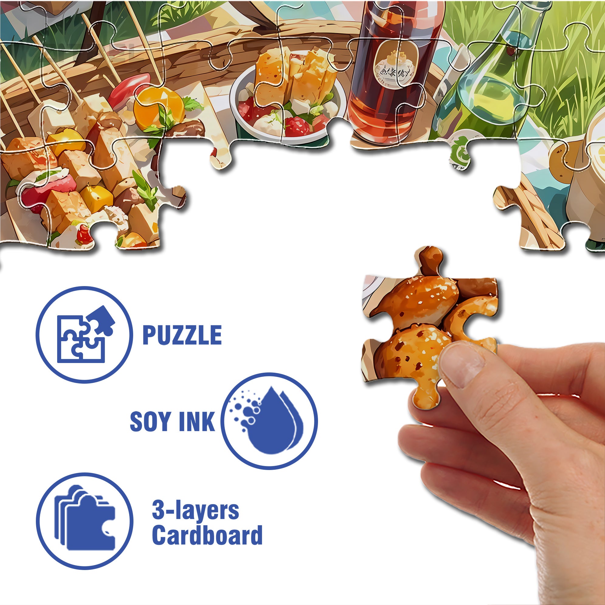Gathering 500pcs/1000pcs Jigsaw Puzzle, Scratch-Resistant, Interactive Family Game & Brain-Boosting DIY Decor, Perfect for Halloween, Christmas & New Year Gifts, Family Puzzle Game