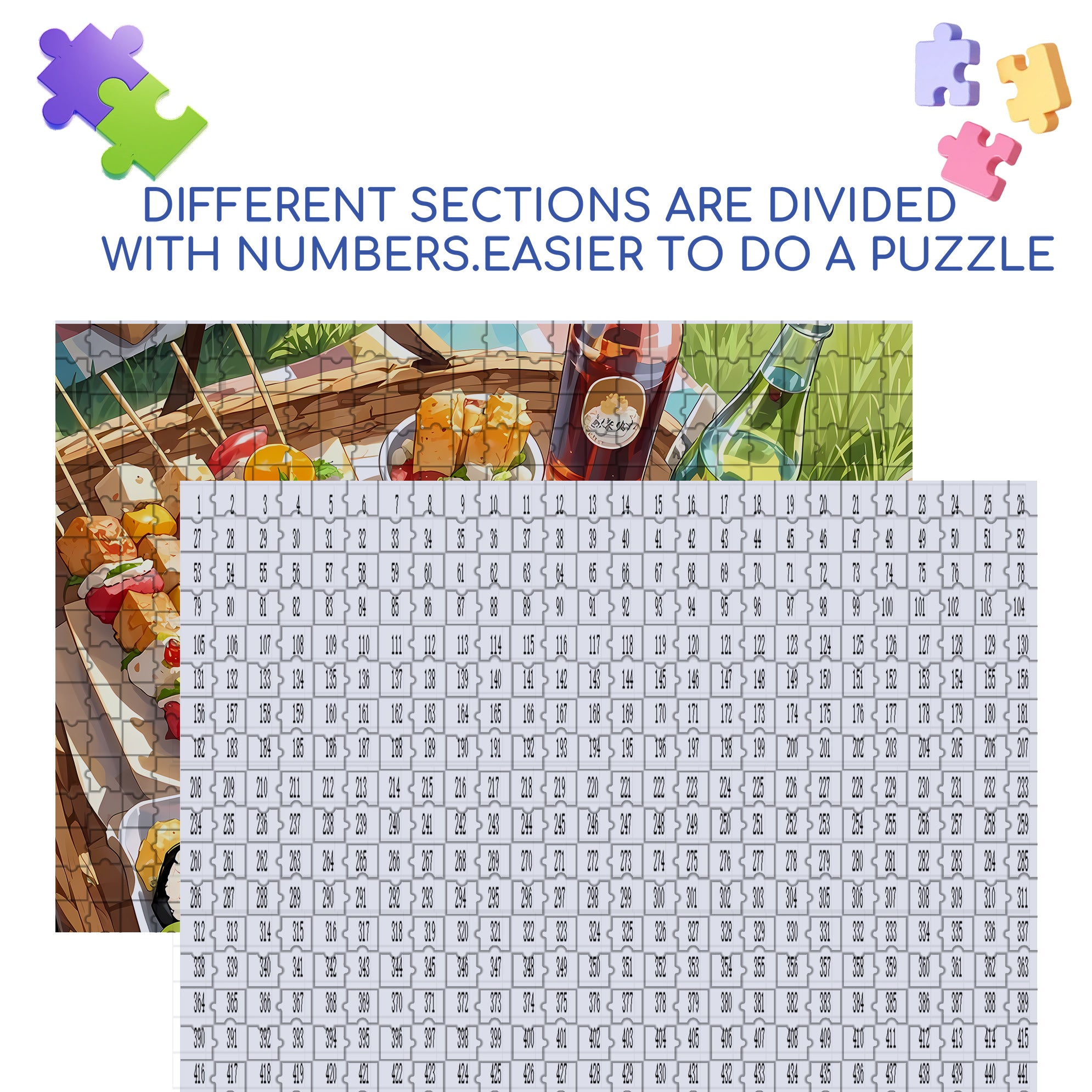 Gathering 500pcs/1000pcs Jigsaw Puzzle, Scratch-Resistant, Interactive Family Game & Brain-Boosting DIY Decor, Perfect for Halloween, Christmas & New Year Gifts, Family Puzzle Game