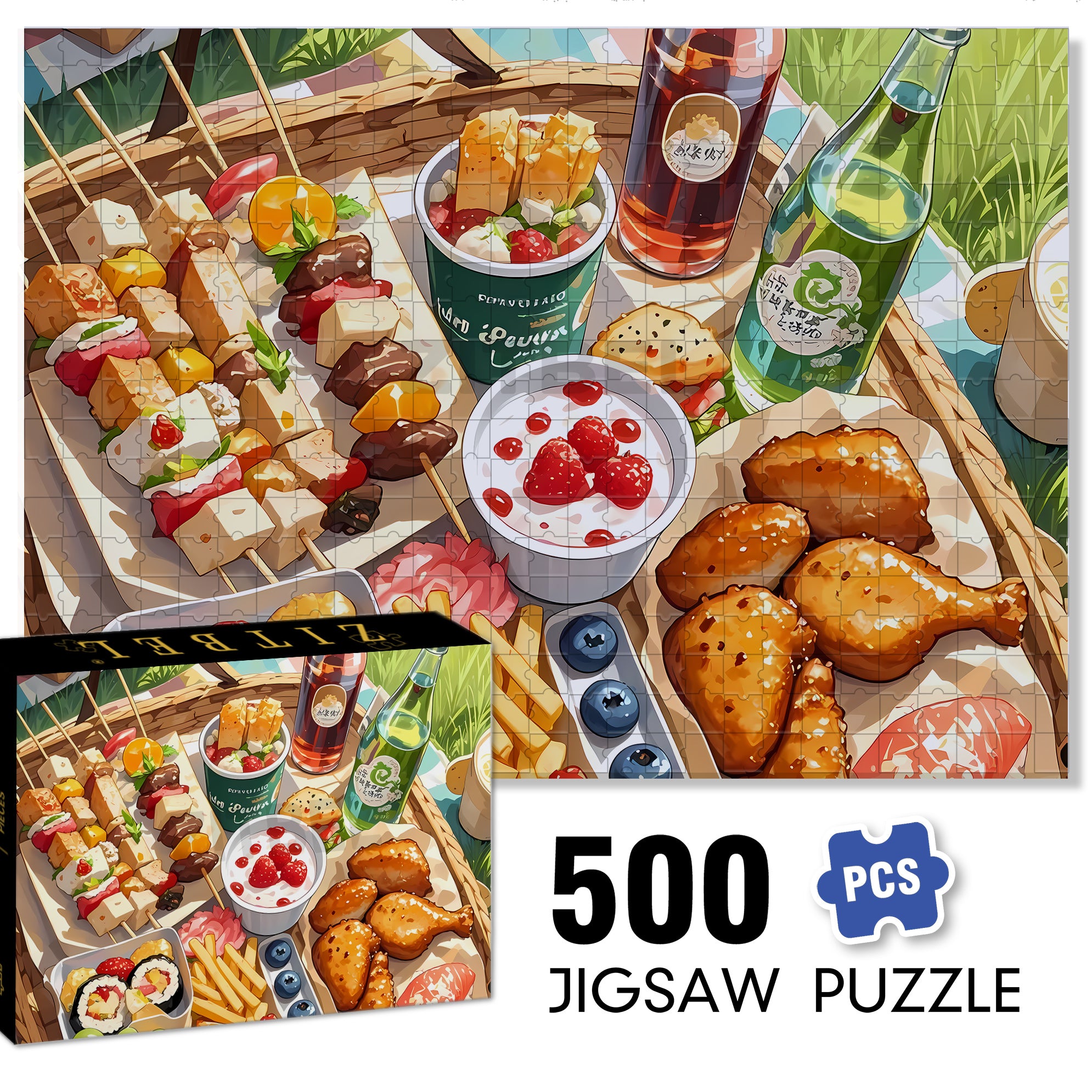Gathering 500pcs/1000pcs Jigsaw Puzzle, Scratch-Resistant, Interactive Family Game & Brain-Boosting DIY Decor, Perfect for Halloween, Christmas & New Year Gifts, Family Puzzle Game