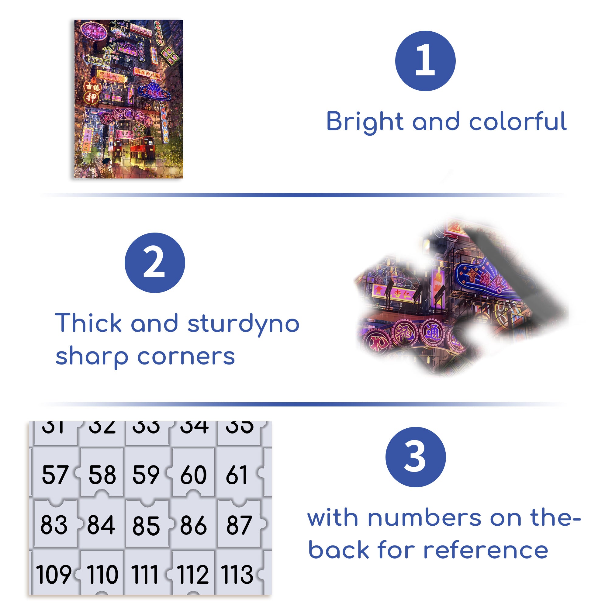 HongKong 500pcs/1000pcs Jigsaw Puzzle, Scratch-Resistant, Interactive Family Game & Brain-Boosting DIY Decor, Perfect for Halloween, Christmas & New Year Gifts, Family Puzzle Game