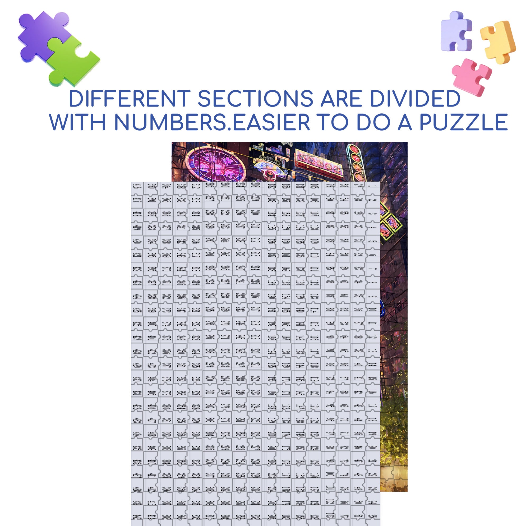 HongKong 500pcs/1000pcs Jigsaw Puzzle, Scratch-Resistant, Interactive Family Game & Brain-Boosting DIY Decor, Perfect for Halloween, Christmas & New Year Gifts, Family Puzzle Game
