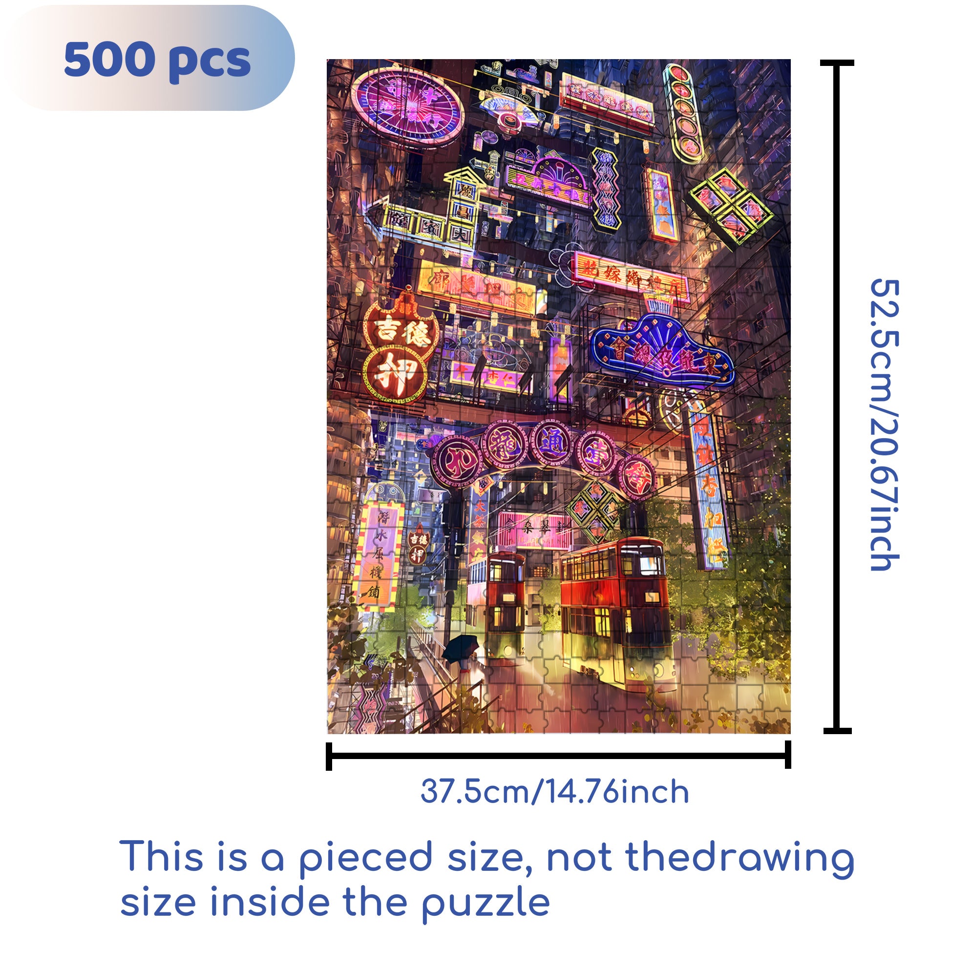 HongKong 500pcs/1000pcs Jigsaw Puzzle, Scratch-Resistant, Interactive Family Game & Brain-Boosting DIY Decor, Perfect for Halloween, Christmas & New Year Gifts, Family Puzzle Game
