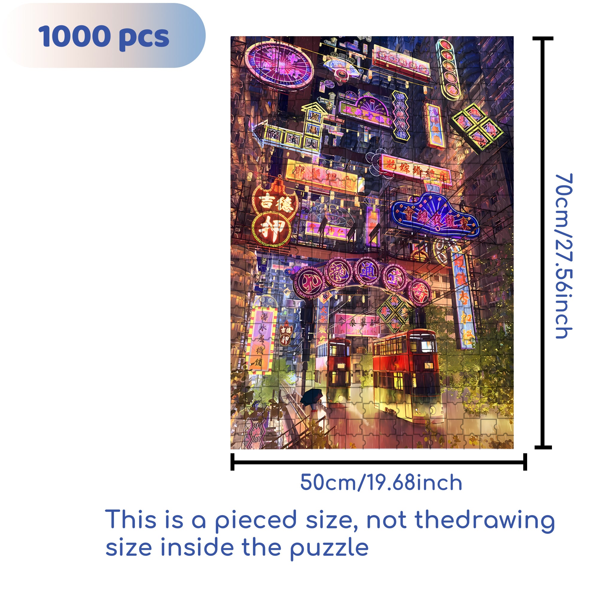 HongKong 500pcs/1000pcs Jigsaw Puzzle, Scratch-Resistant, Interactive Family Game & Brain-Boosting DIY Decor, Perfect for Halloween, Christmas & New Year Gifts, Family Puzzle Game