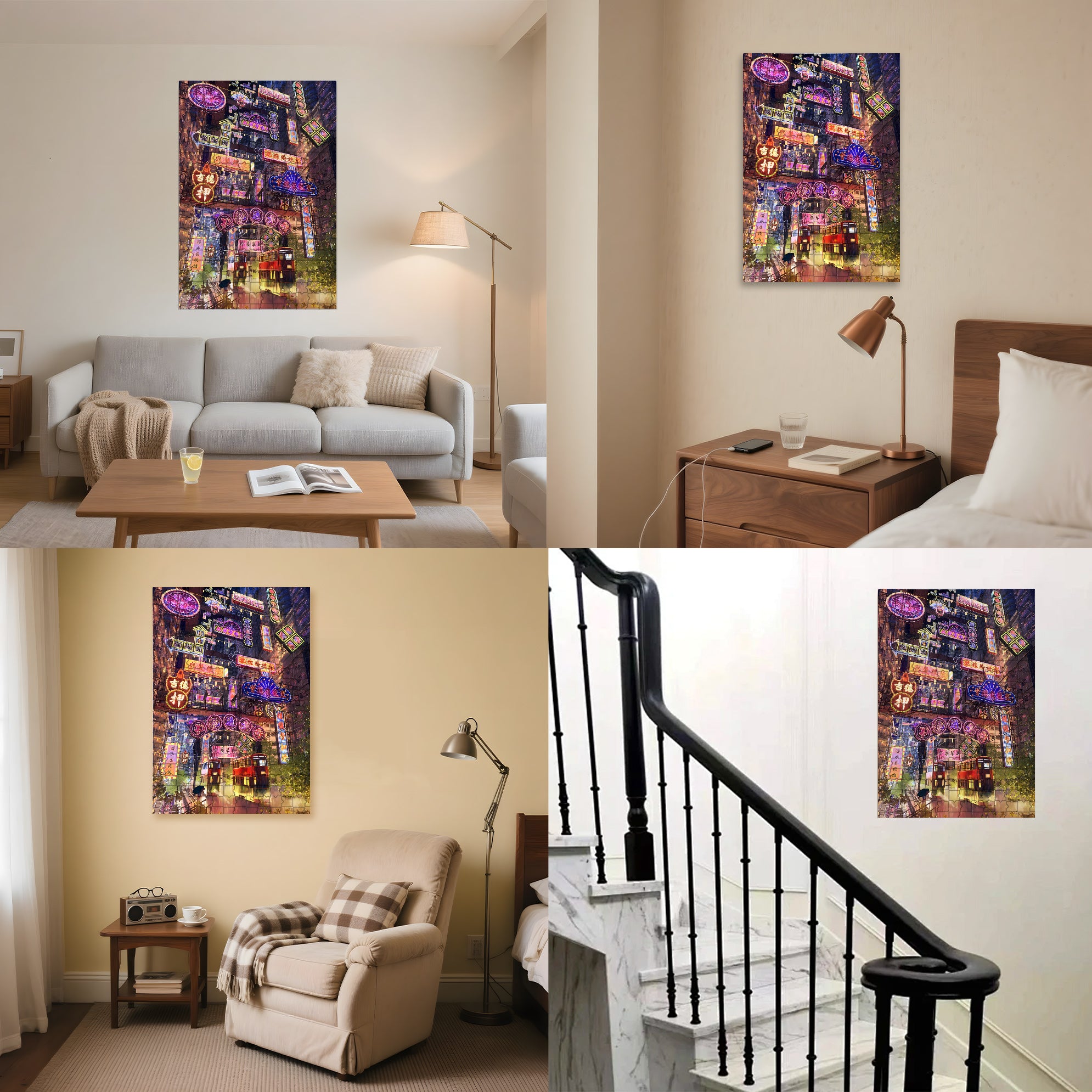 HongKong 500pcs/1000pcs Jigsaw Puzzle, Scratch-Resistant, Interactive Family Game & Brain-Boosting DIY Decor, Perfect for Halloween, Christmas & New Year Gifts, Family Puzzle Game
