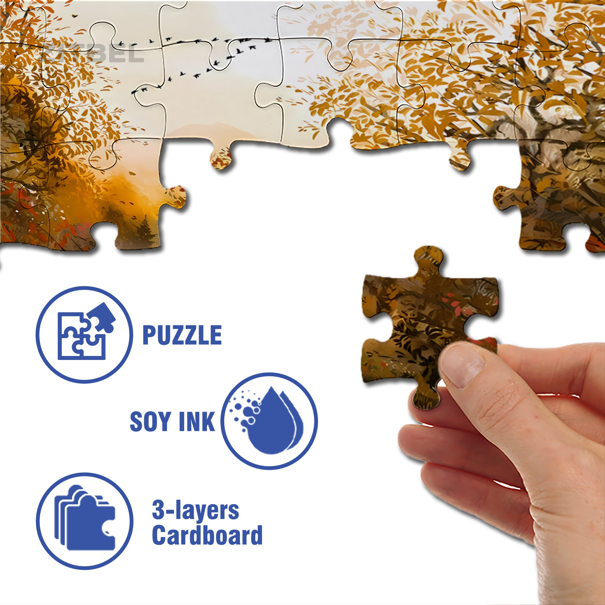 Idyllic Scenery 500pcs/1000pcs Jigsaw Puzzle, Scratch-Resistant, Interactive Family Game & Brain-Boosting DIY Decor, Perfect for Halloween, Christmas & New Year Gifts, Family Puzzle Game