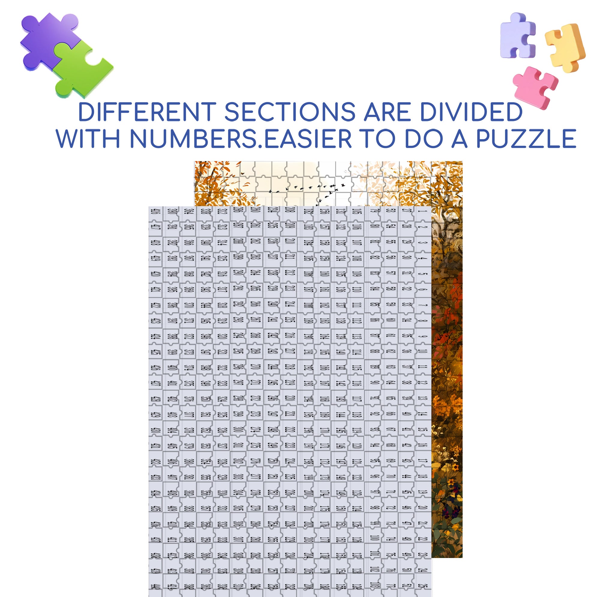 Idyllic Scenery 500pcs/1000pcs Jigsaw Puzzle, Scratch-Resistant, Interactive Family Game & Brain-Boosting DIY Decor, Perfect for Halloween, Christmas & New Year Gifts, Family Puzzle Game