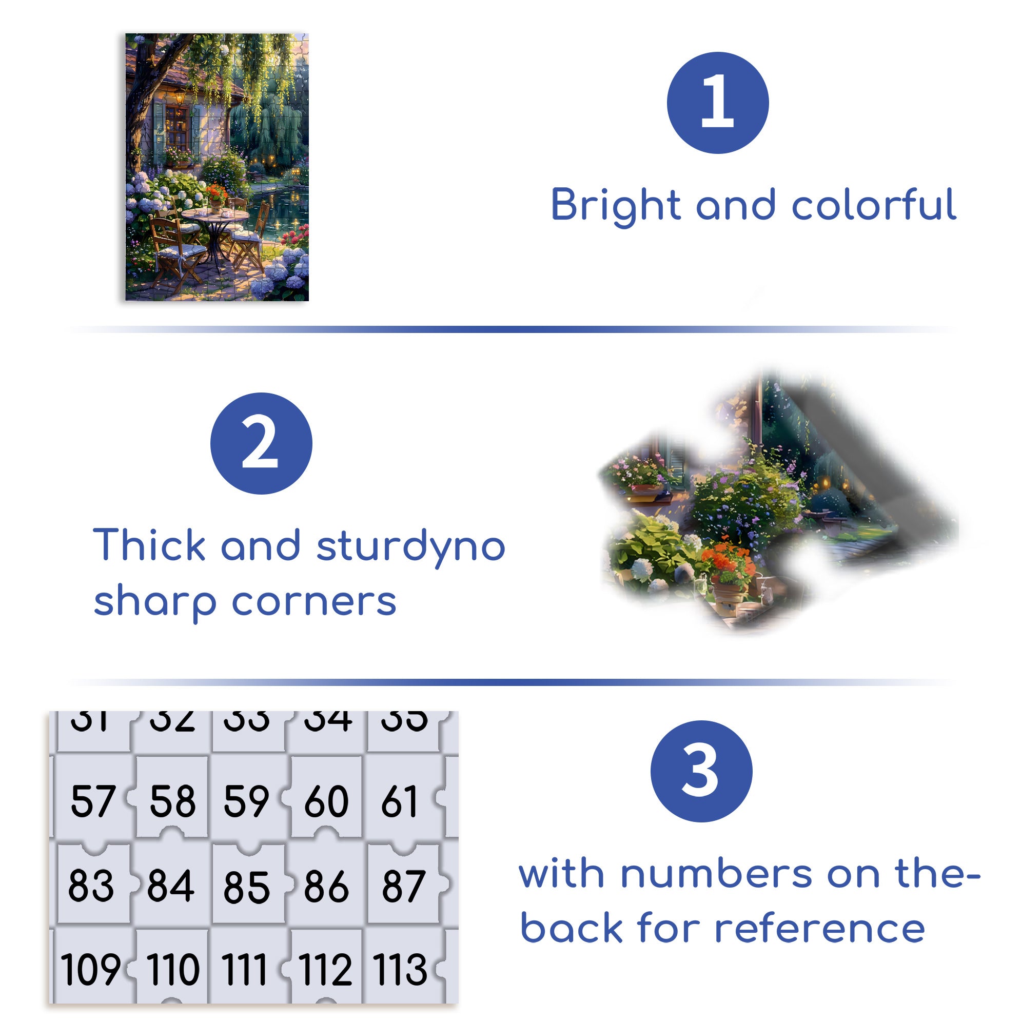Lakeside 500pcs/1000pcs Jigsaw Puzzle, Scratch-Resistant, Interactive Family Game & Brain-Boosting DIY Decor, Perfect for Halloween, Christmas & New Year Gifts, Family Puzzle Game