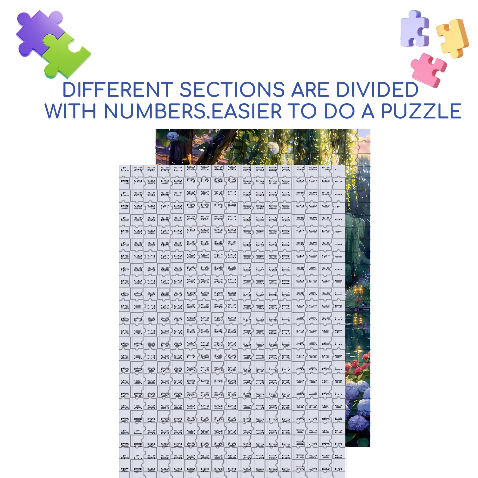 Lakeside 500pcs/1000pcs Jigsaw Puzzle, Scratch-Resistant, Interactive Family Game & Brain-Boosting DIY Decor, Perfect for Halloween, Christmas & New Year Gifts, Family Puzzle Game