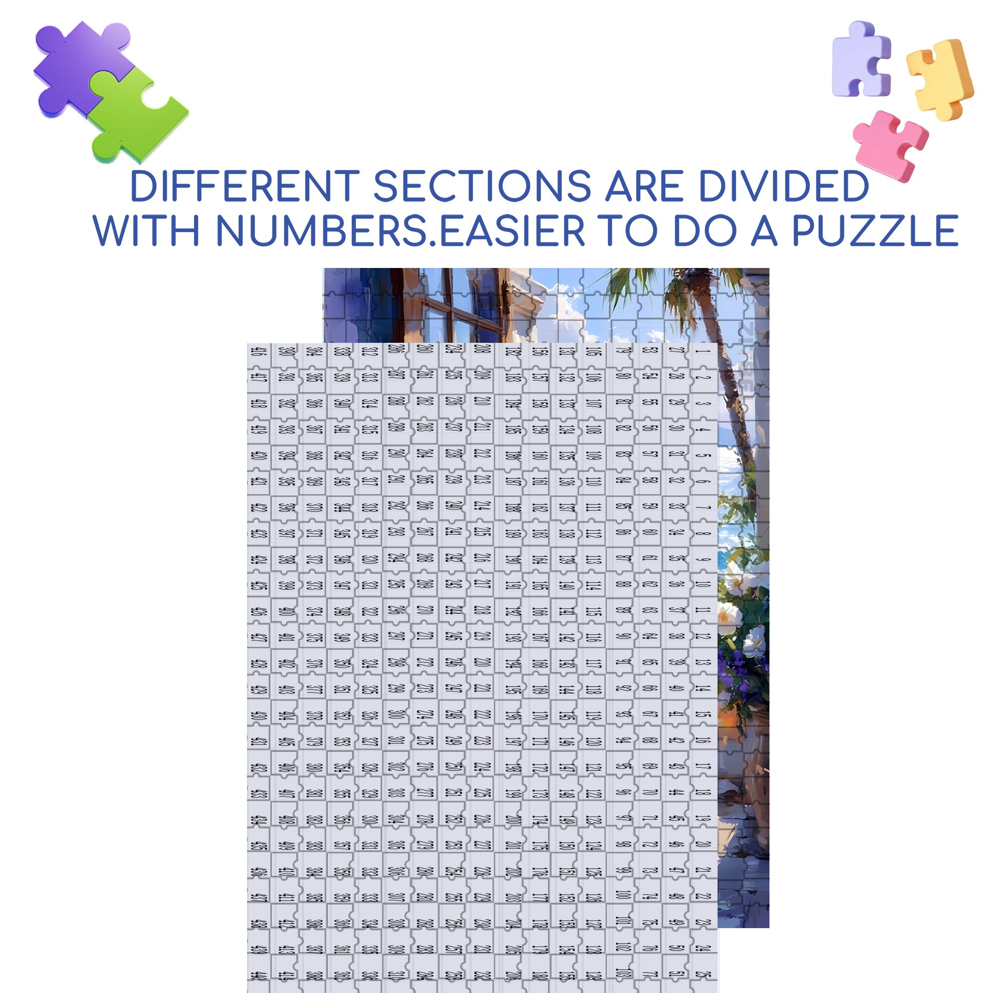 Lavender 500pcs/1000pcs Jigsaw Puzzle, Scratch-Resistant, Interactive Family Game & Brain-Boosting DIY Decor, Perfect for Halloween, Christmas & New Year Gifts, Family Puzzle Game